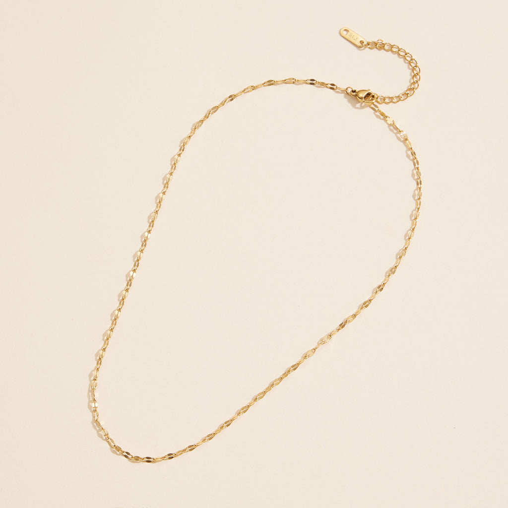 Gold-Dipped Lip Chain | Stainless Steel Short Necklace