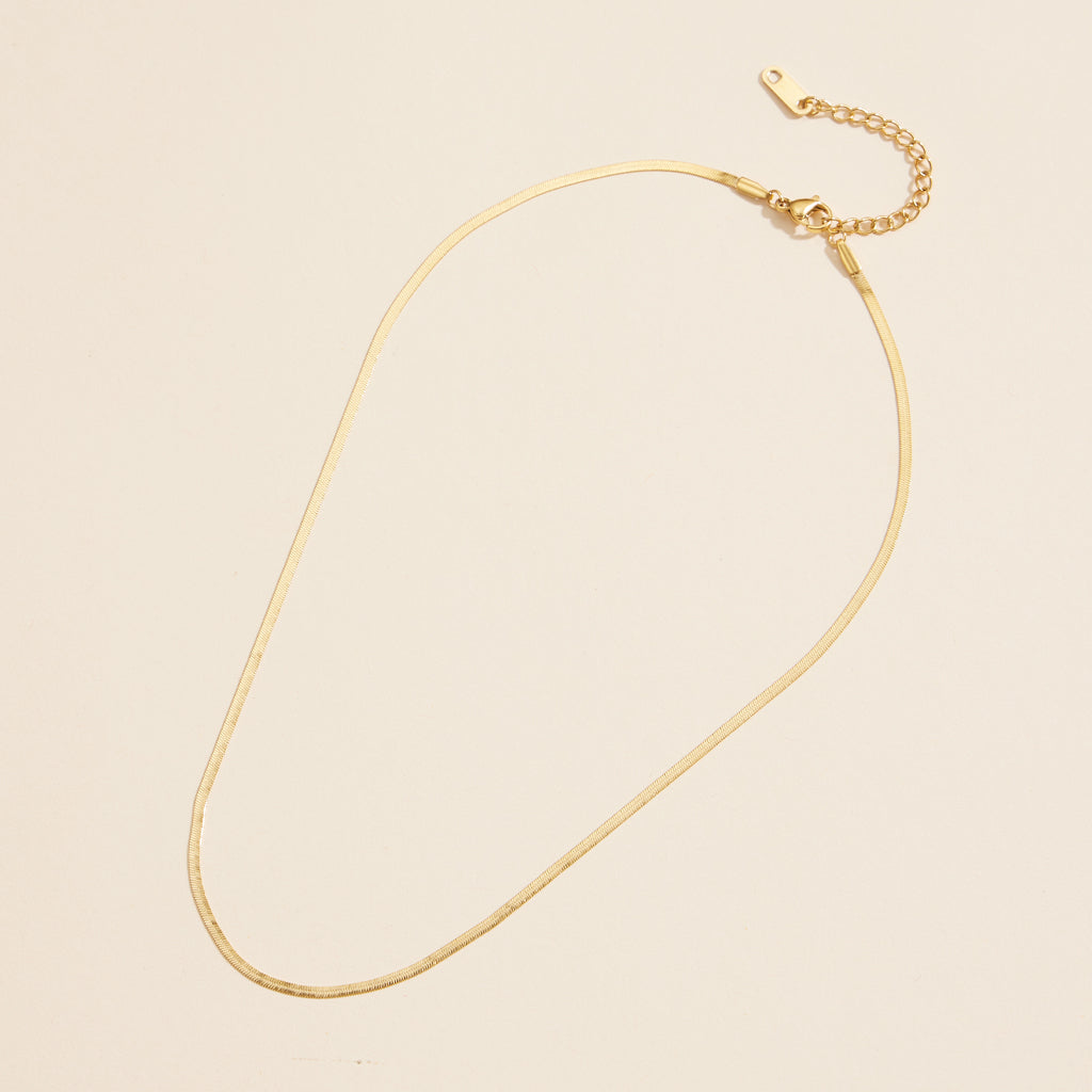 Gold-Dipped Snake Chain Stainless Steel Necklace