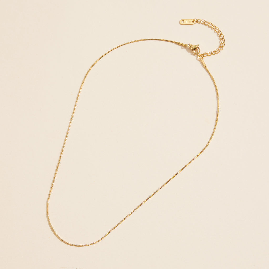Gold-Dipped Snake Chain | Stainless Steel Short Necklace