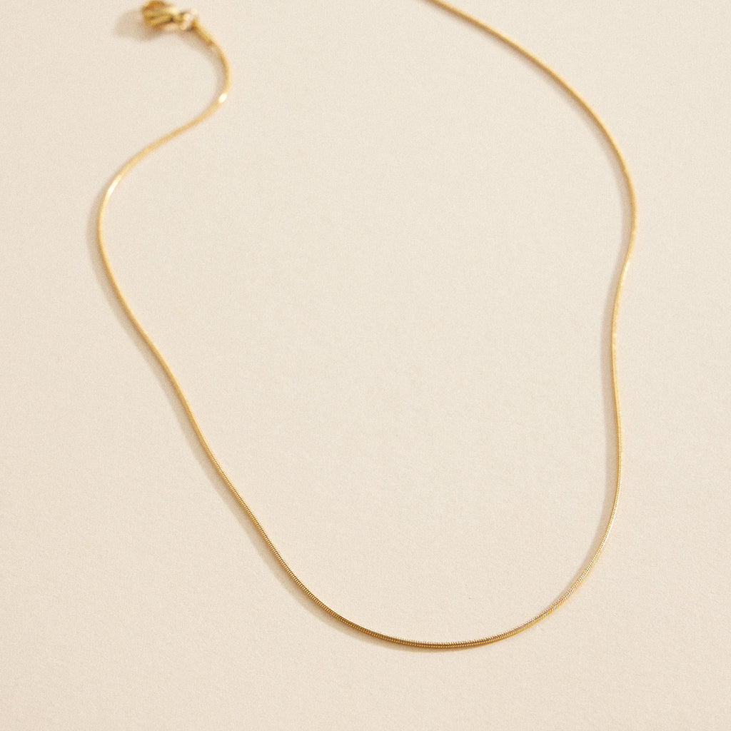 Gold-Dipped Snake Chain | Stainless Steel Short Necklace