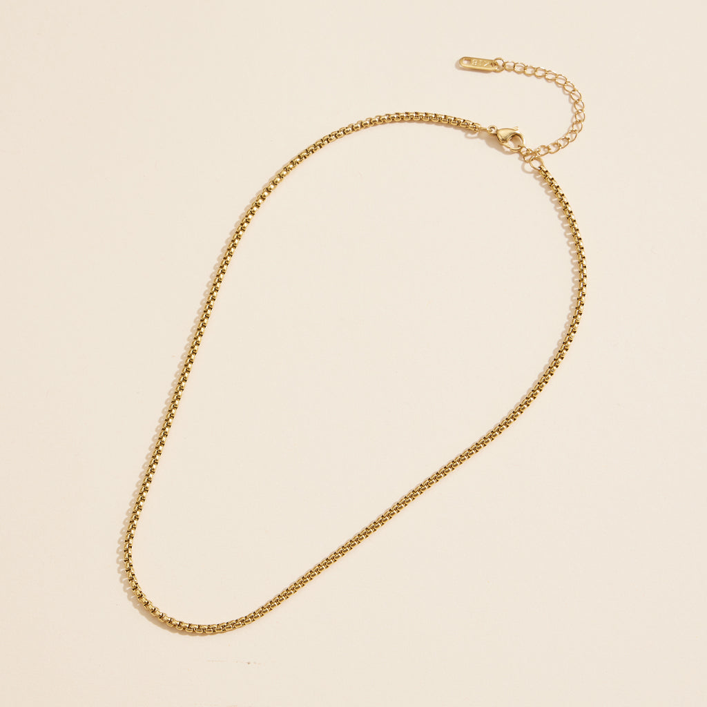 18K Gold-Dipped Venetian Link Stainless Steel Necklace