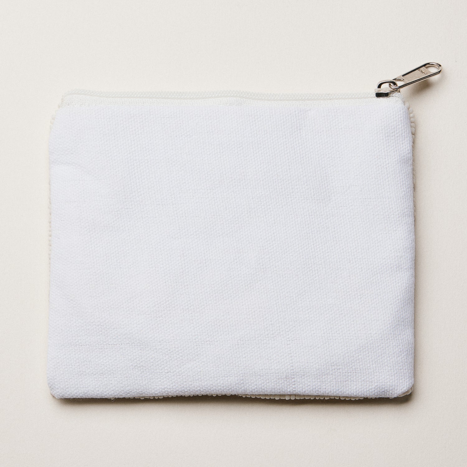 Beaded Sequin Anchor Coin Pouch — White Blue