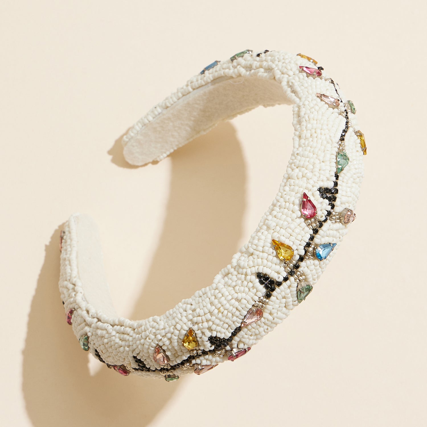 Beaded Holiday Light Headband | Christmas Statement Headband
