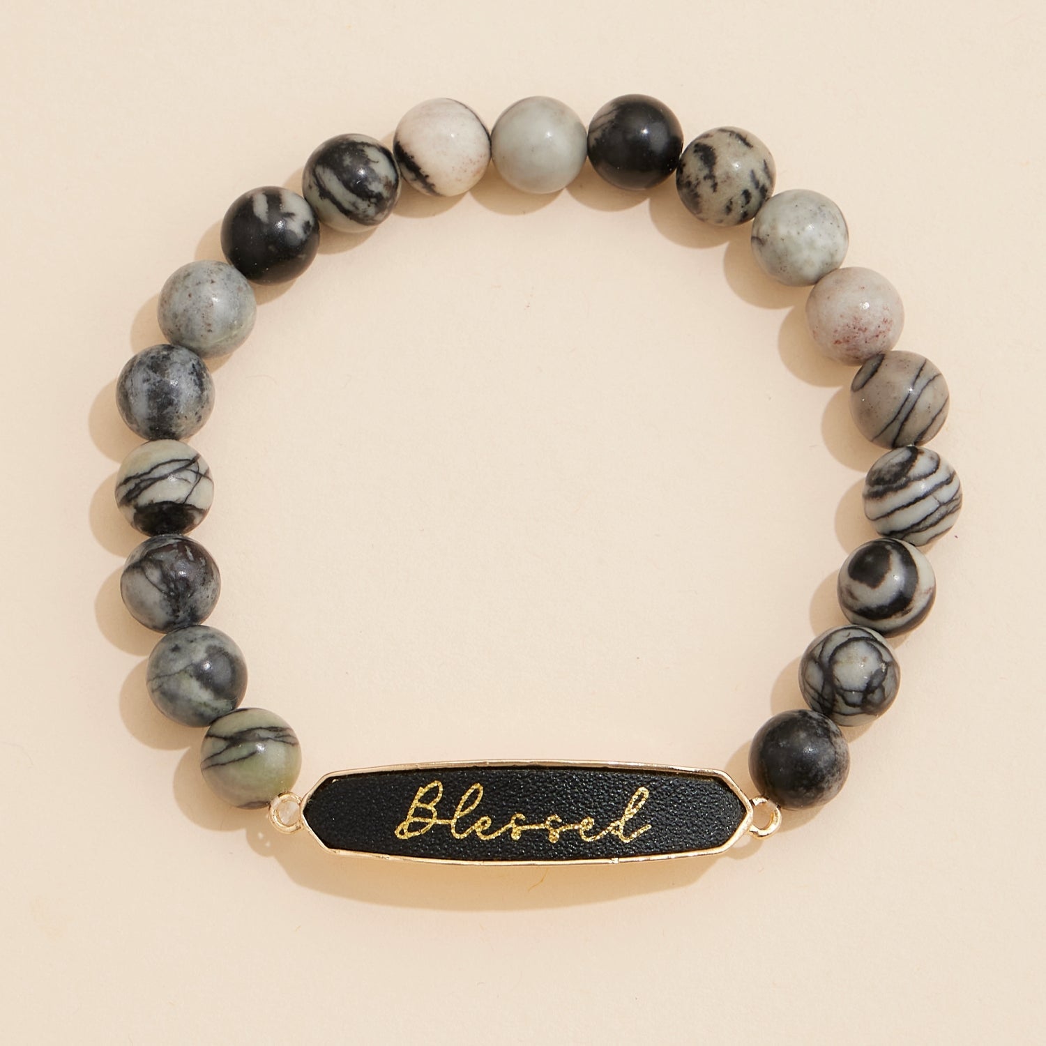 Blessed Natural Stone Beaded Bracelet