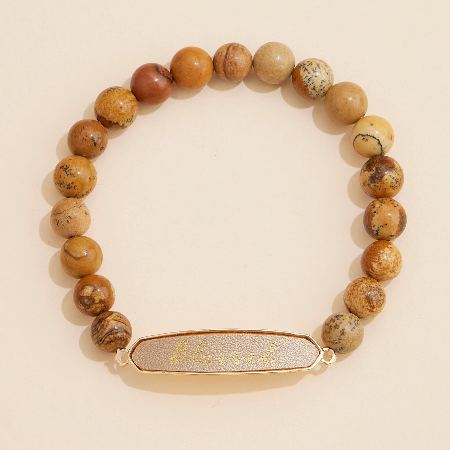 Blessed Natural Stone Beaded Bracelet