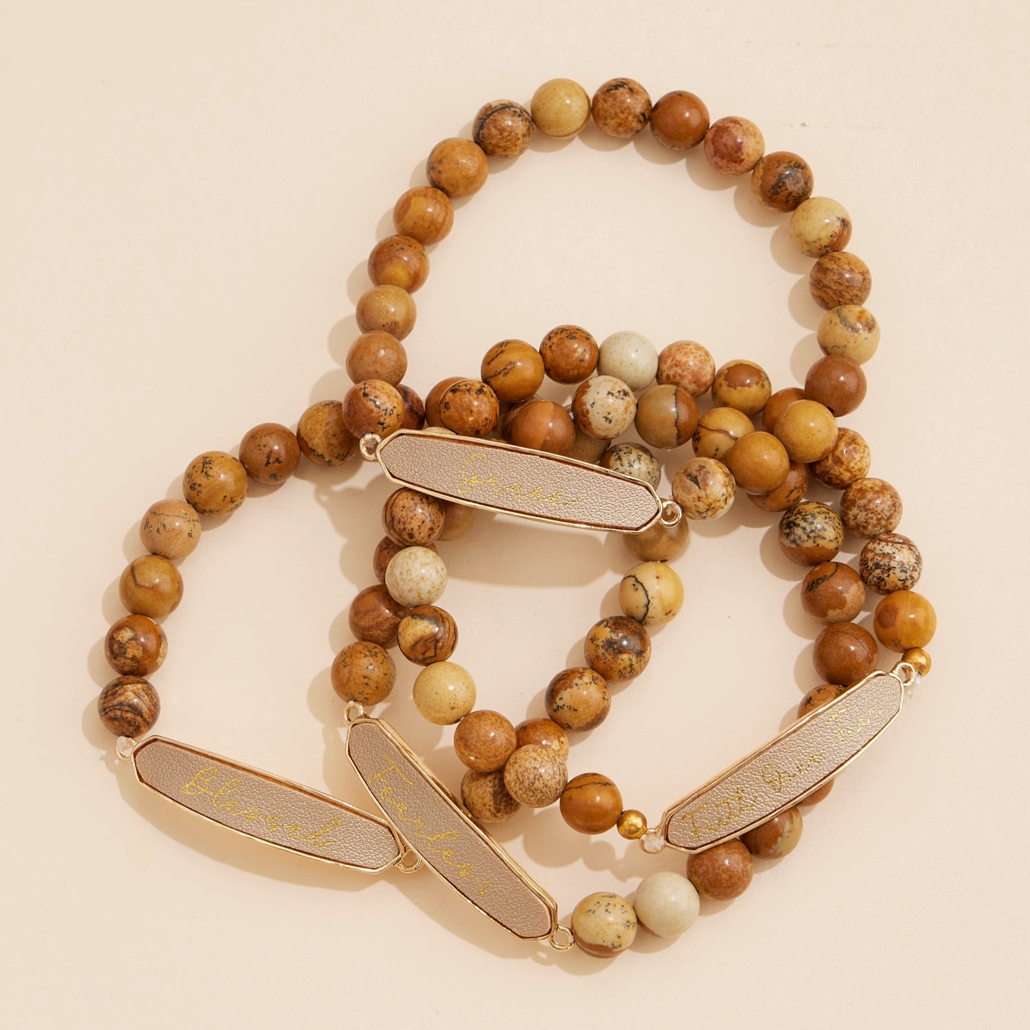 Blessed Natural Stone Beaded Bracelet