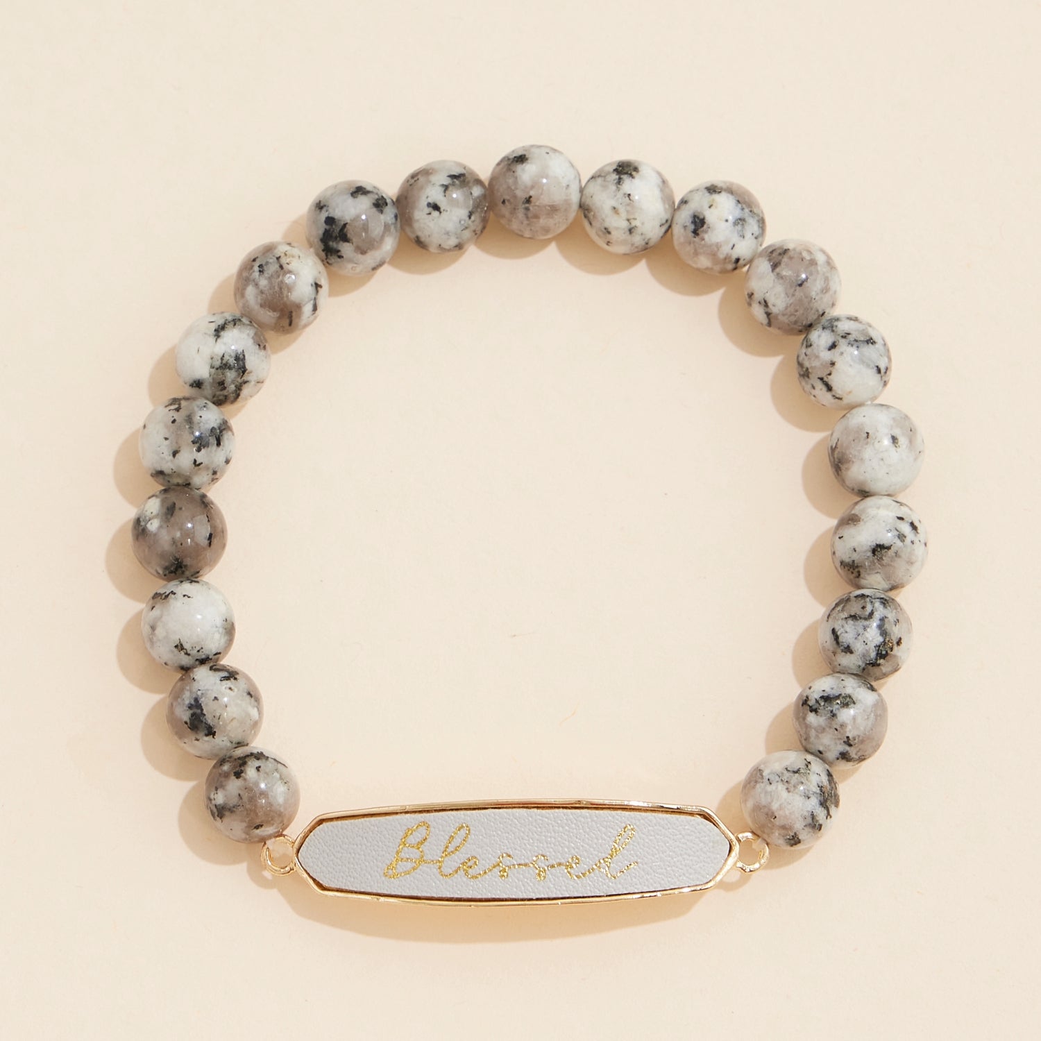 Blessed Natural Stone Beaded Bracelet