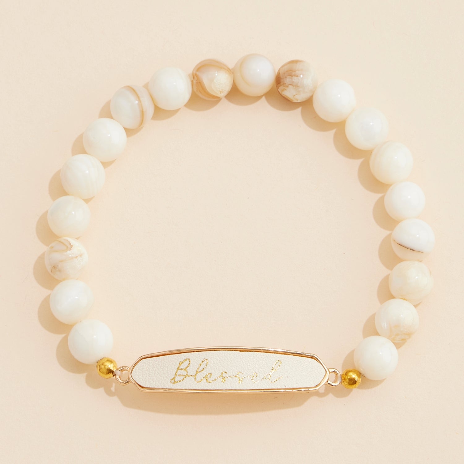 Blessed Natural Stone Beaded Bracelet