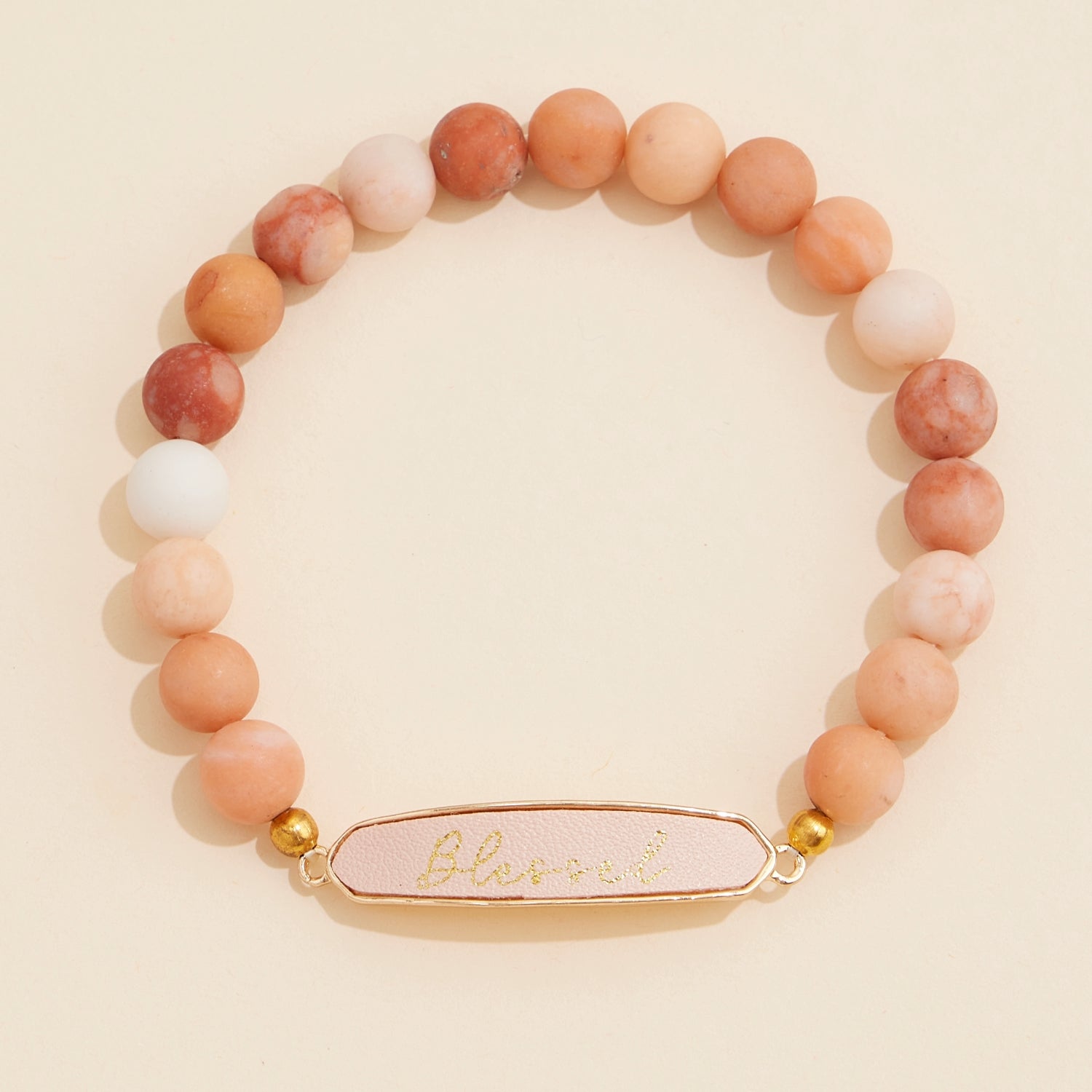 Blessed Natural Stone Beaded Bracelet