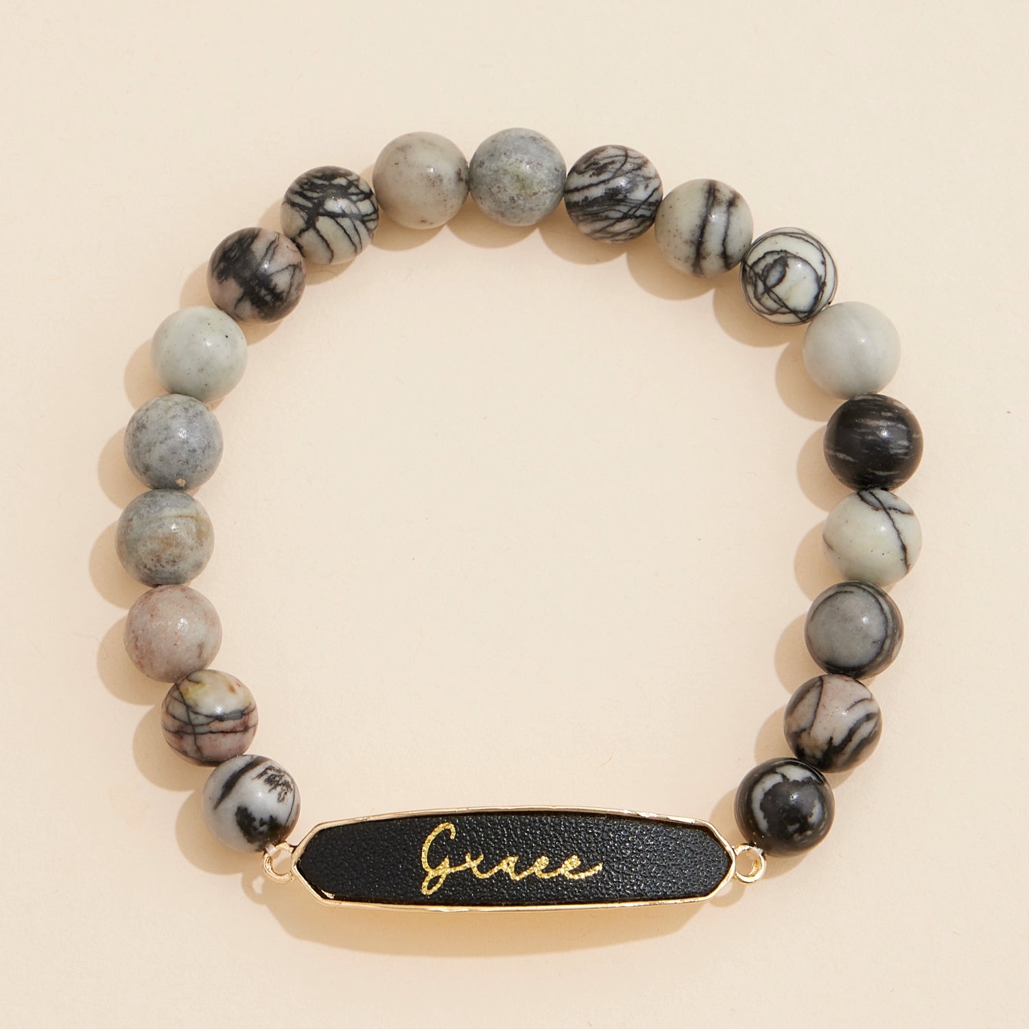 Grace Natural Stone Beaded Bracelet - Frem
