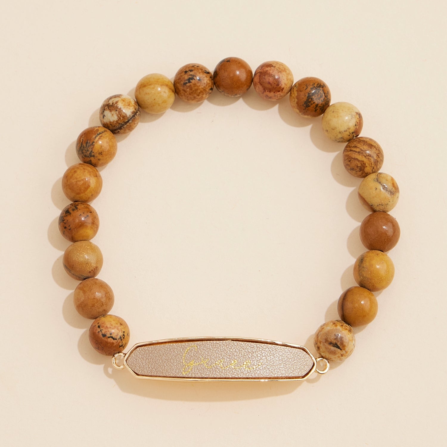 Grace Natural Stone Beaded Bracelet - Frem