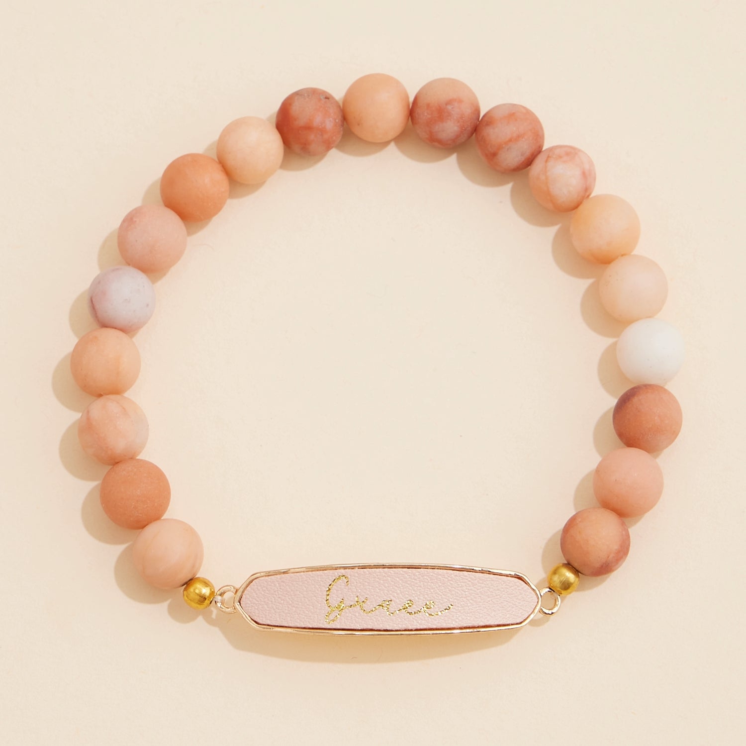 Grace Natural Stone Beaded Bracelet - Frem