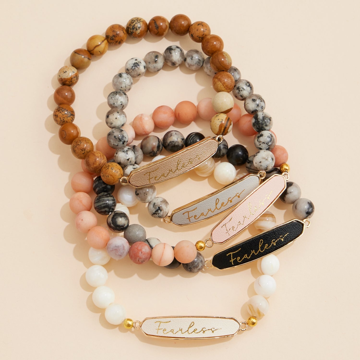 Fearless Natural Stone Beaded Bracelet - Frem