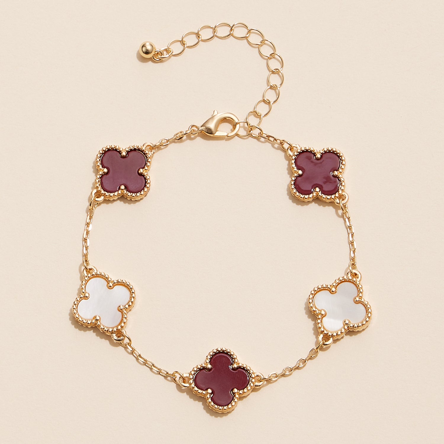 Color Pop Enamel Clover Bracelet – Game Day Collection - Frem