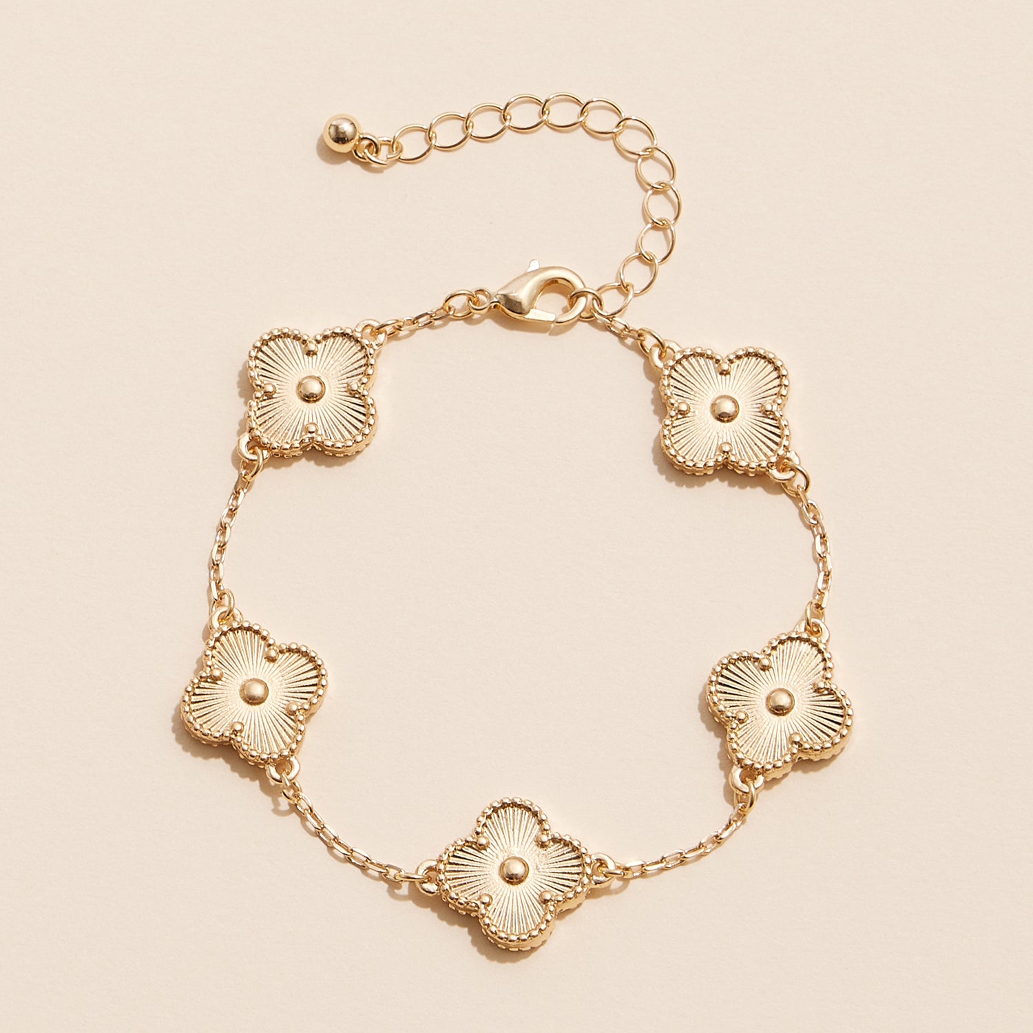 Multicolor Shell Charm Bracelet with Gold Accents