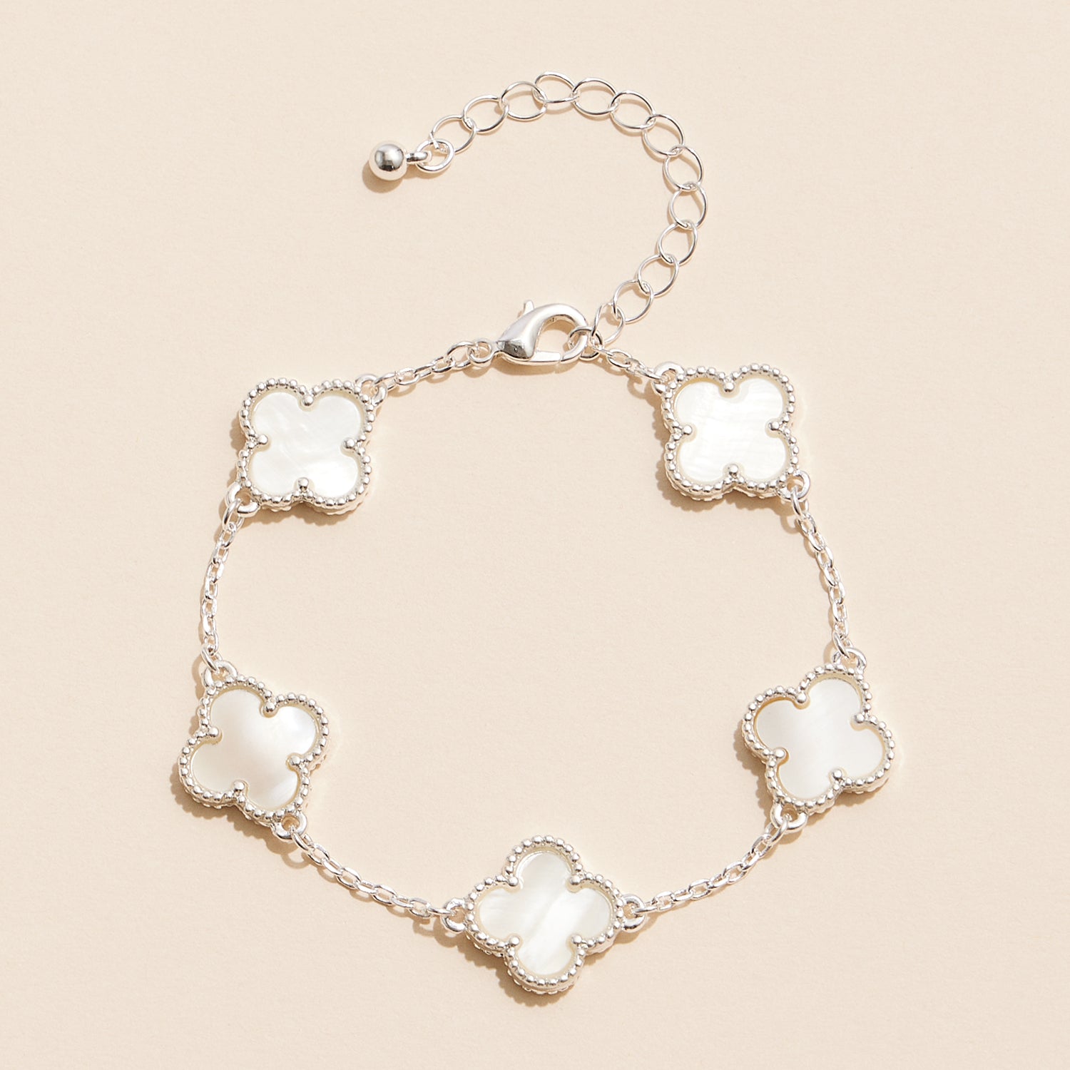 Multicolor Shell Charm Bracelet with Gold Accents