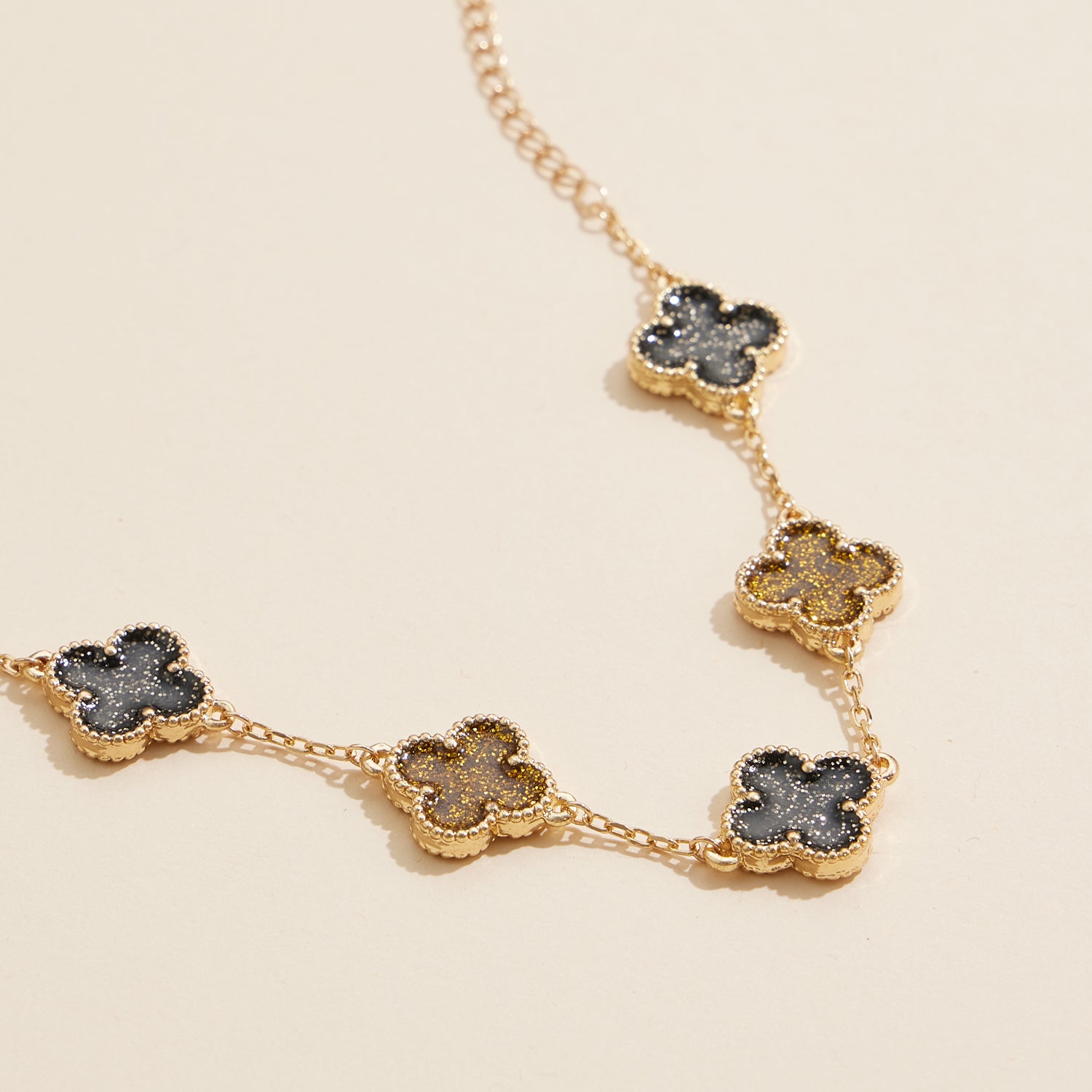 Colorful Mardi Gras Floral Link Bracelet with Festive Charms