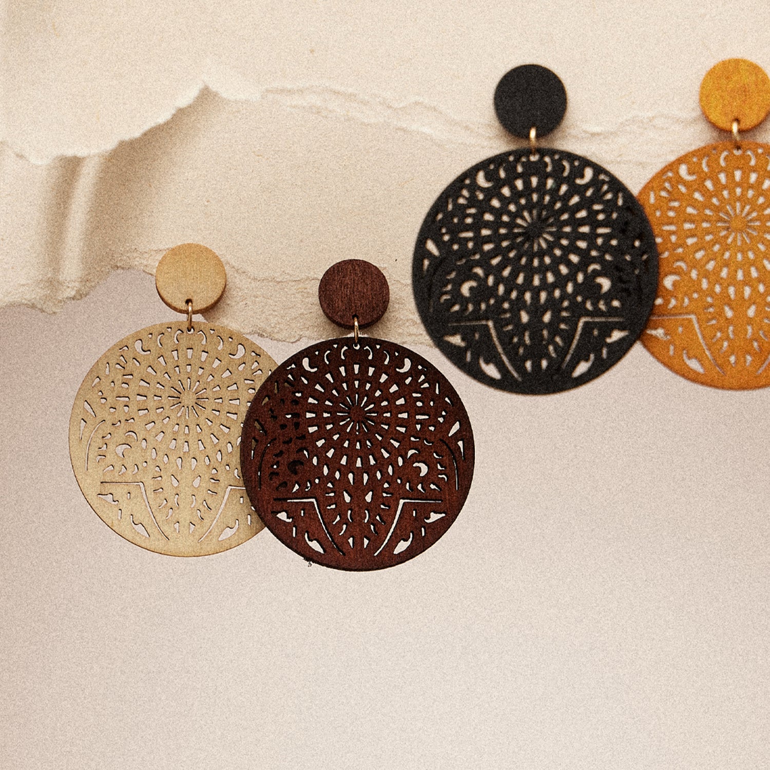 Artisan-Inspired Boho Filigree Round Earrings for Effortless Style - Frem