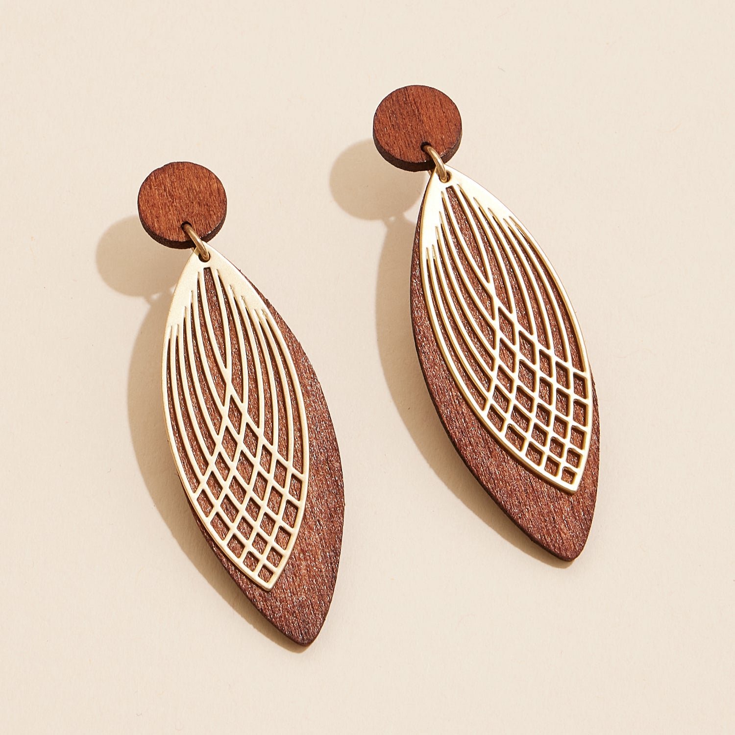 Modern Leaf-Shaped Filigree | Earrings – Artisan-Inspired Jewelry