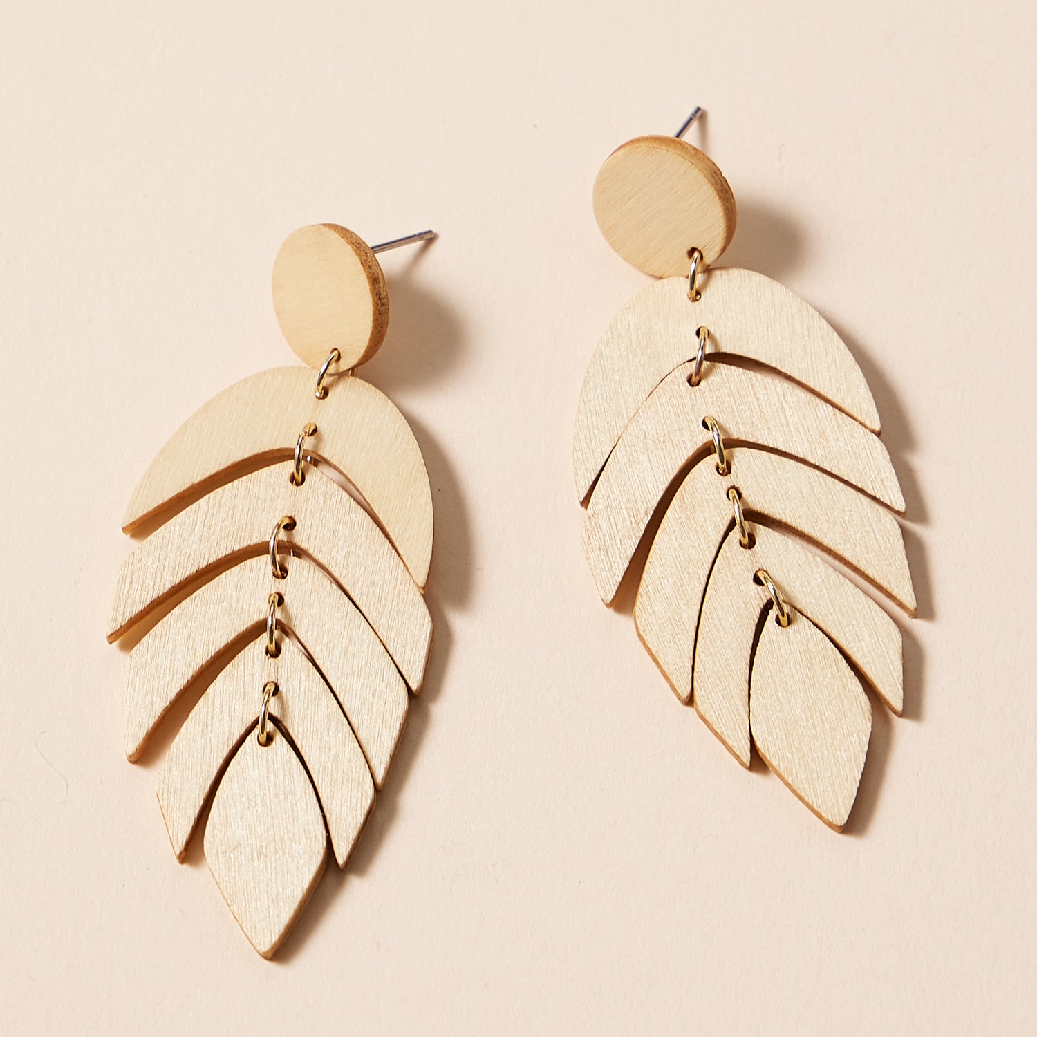Nature-Inspired Layered Leaf | Earrings in Earthy Tones