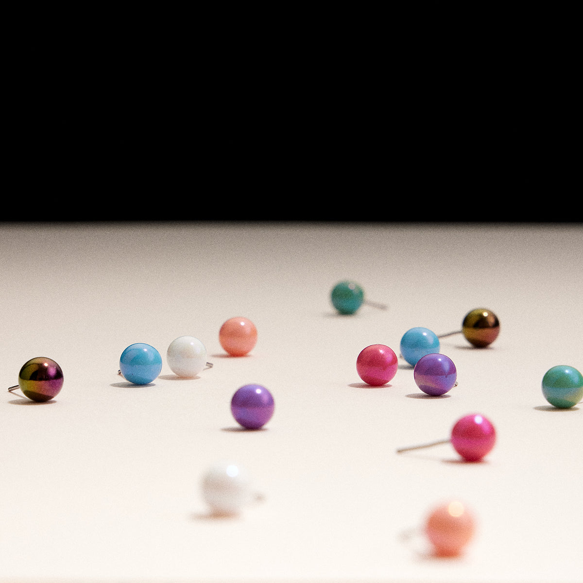 Colorful Round Stud Earrings Set for Everyday Elegance