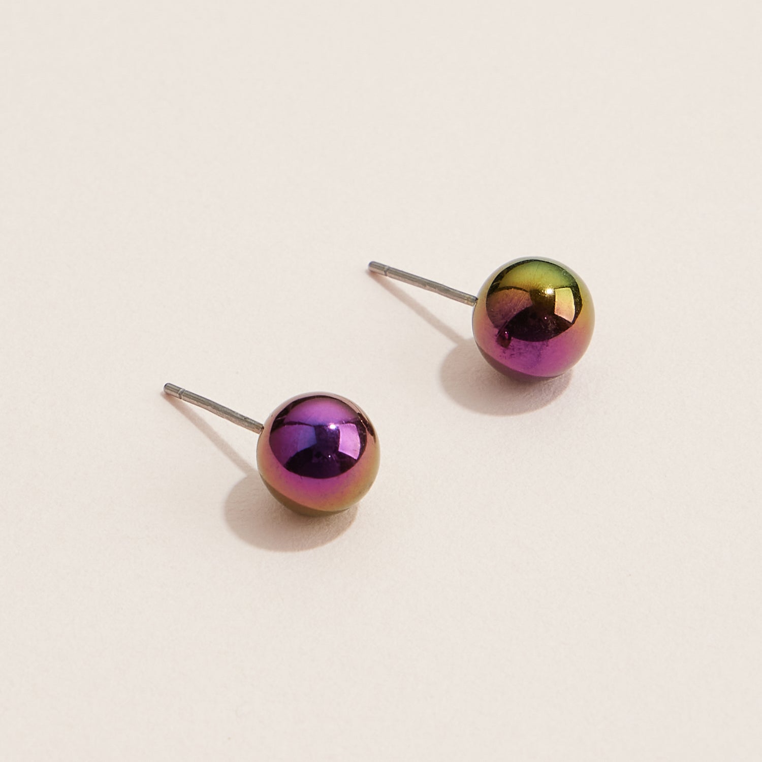 Colorful Round Stud Earrings Set for Everyday Elegance