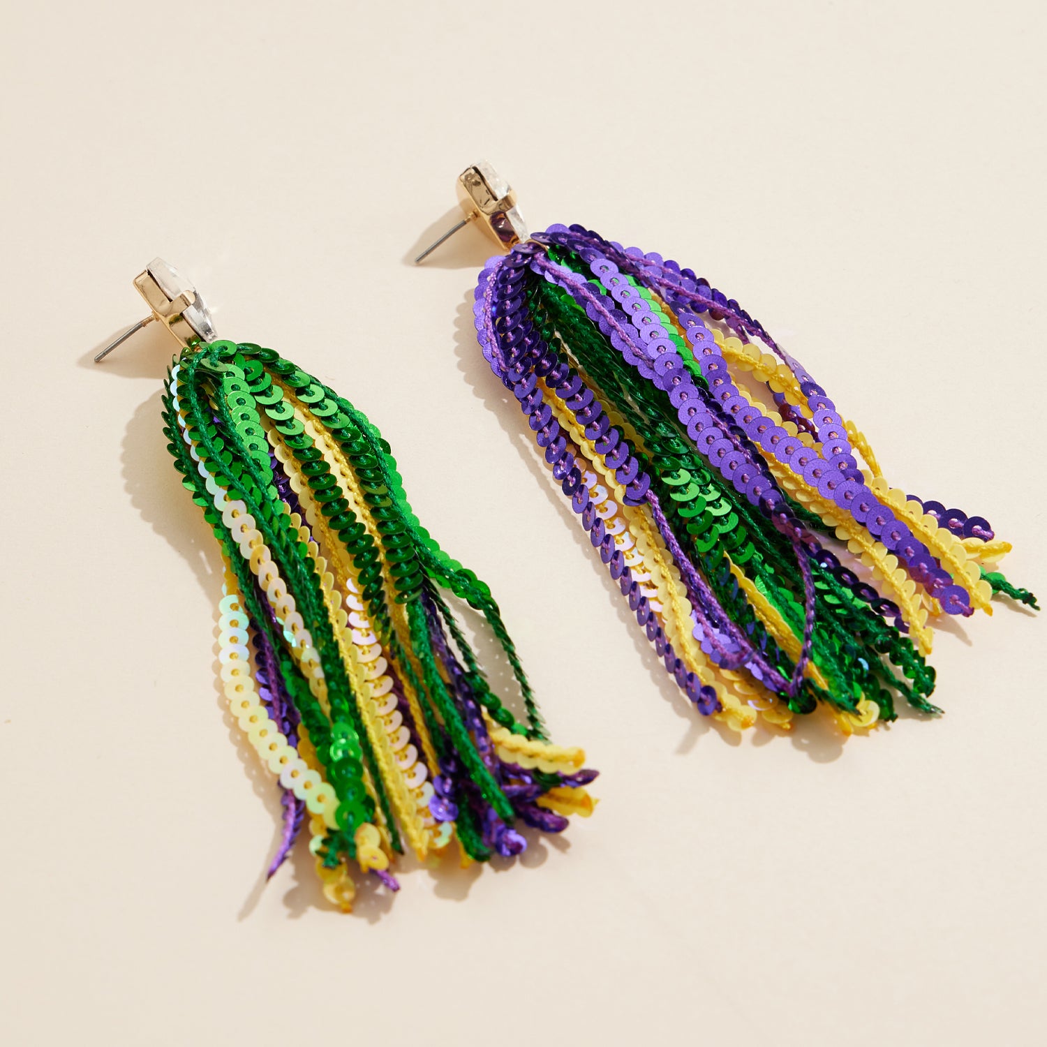 Elegant Sparkling Sequin Tassel Earrings