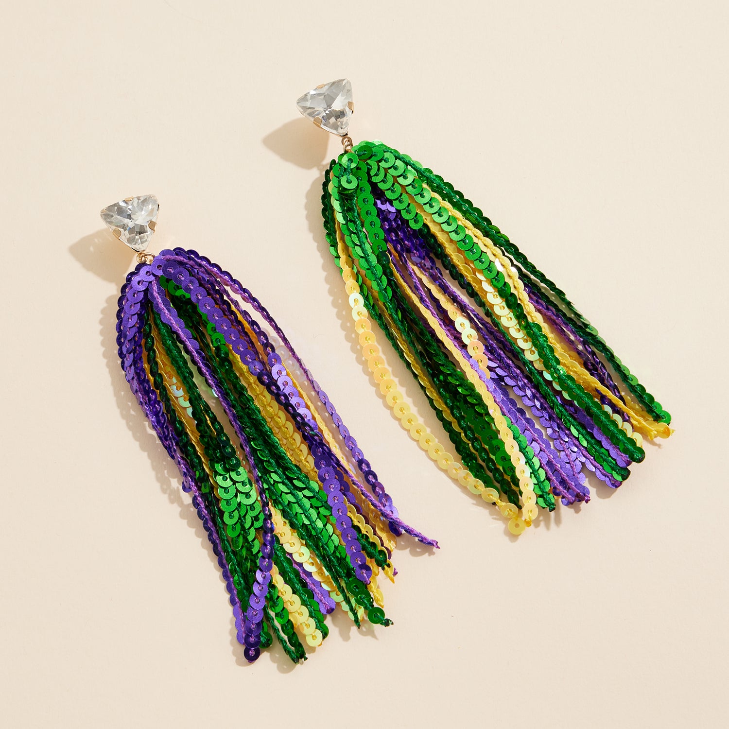 Elegant Sparkling Sequin Tassel Earrings