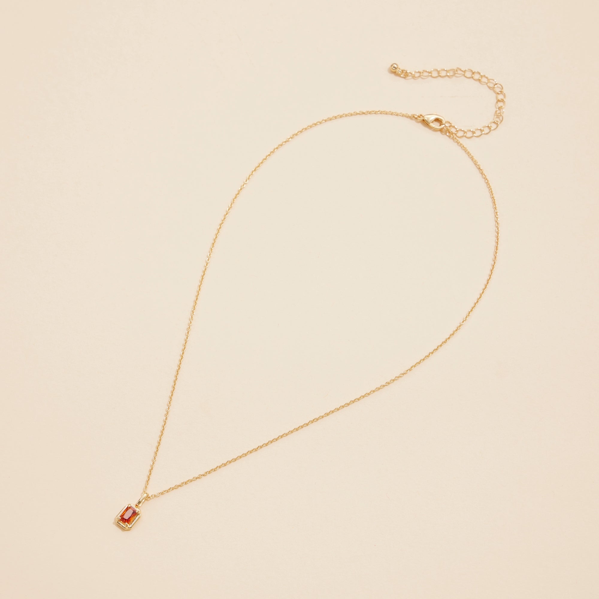 Short Necklaces with Birthstone Glass Charms