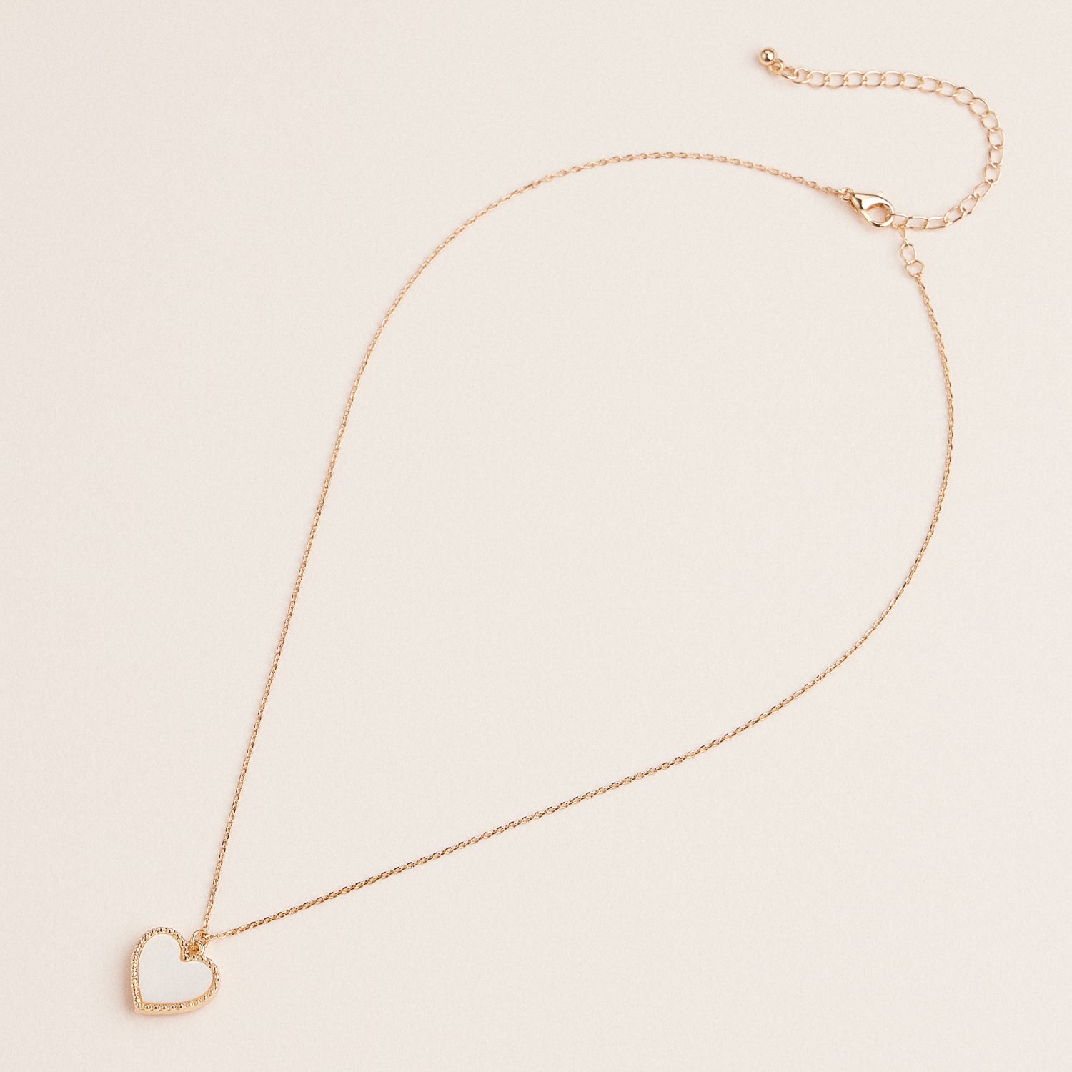 Heart-Shaped Pendant Necklaces with Gold Chains – Red, Pink, Black & White