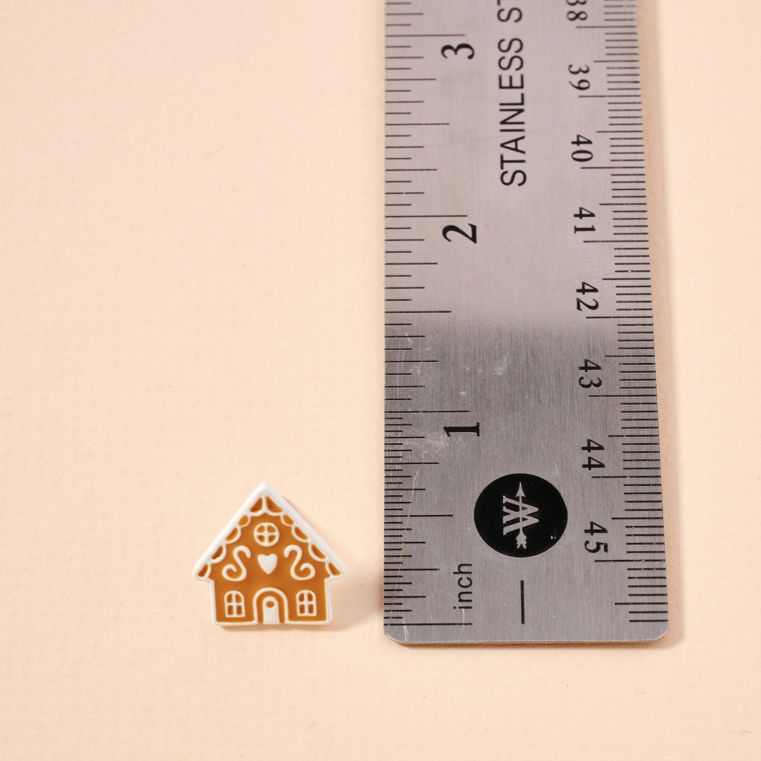 Charming Gingerbread House Christmas Enamel Stud Earrings