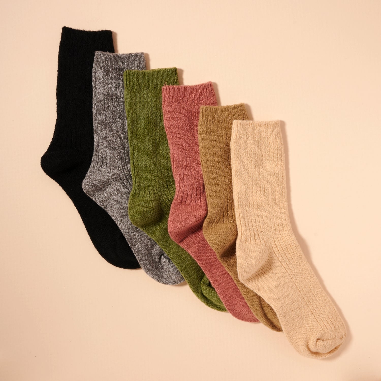 Cozy Ribbed Crew Socks – 6 Colors