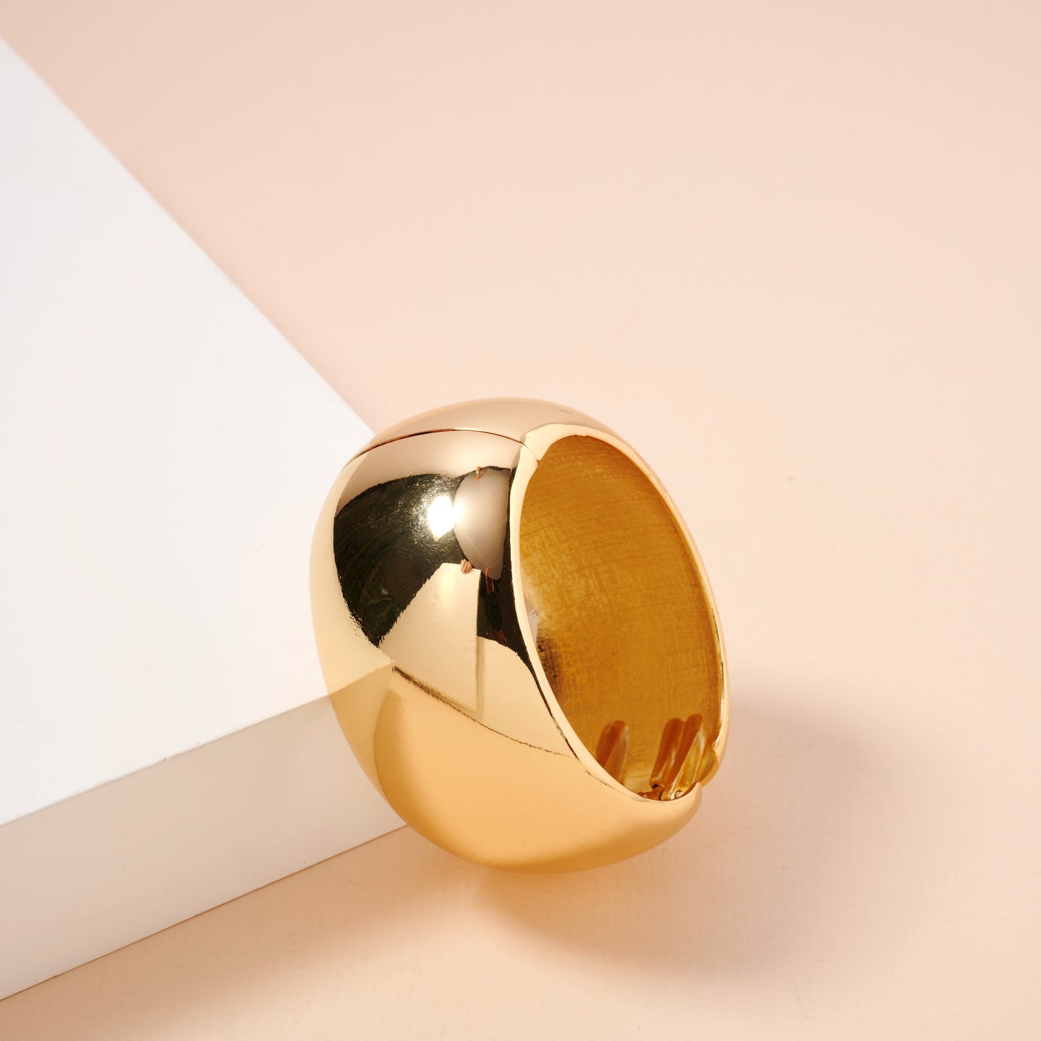 1.75-Inch Chunky Wide 18K Gold Plated Cuff Bracelet