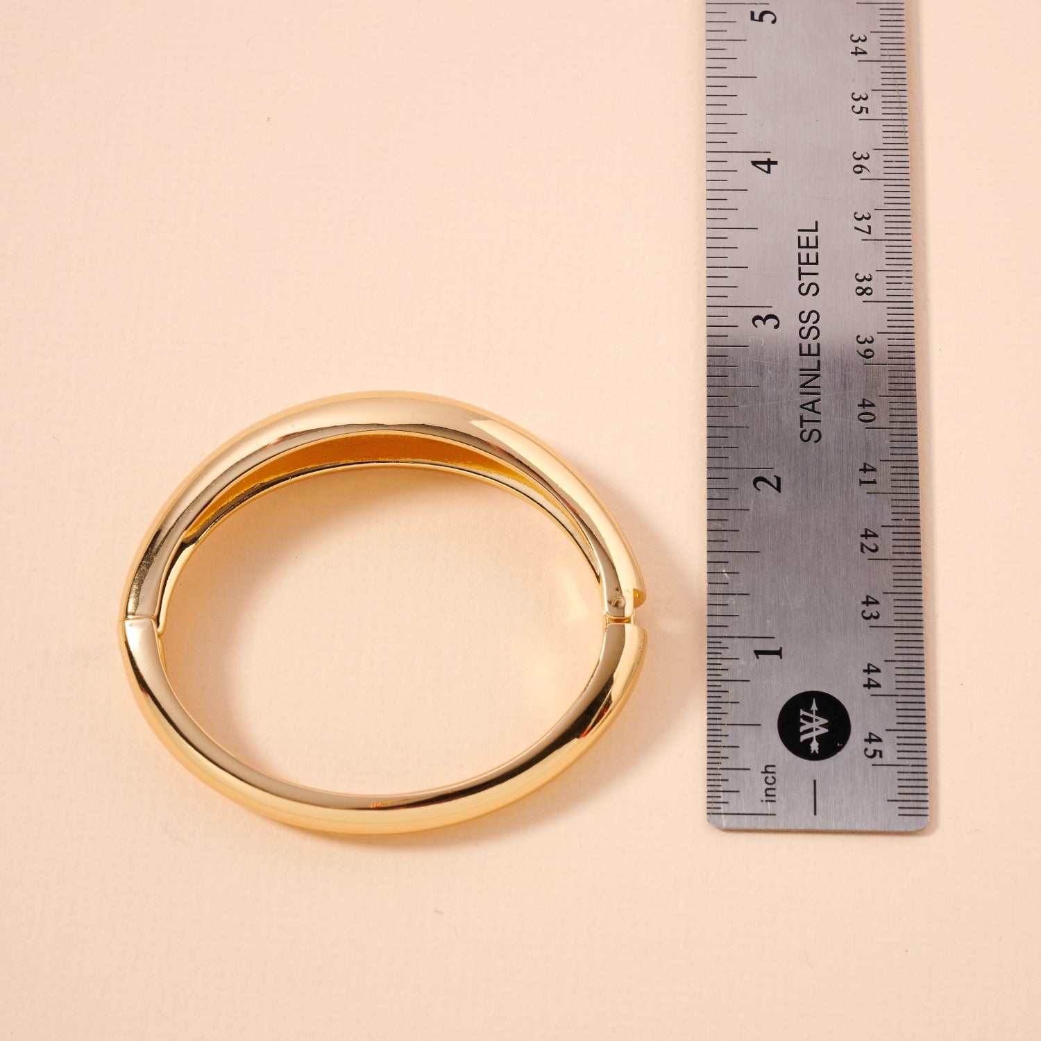 Thin Wavy 18K Gold Plated Elegant Cuff Bracelet - Frem