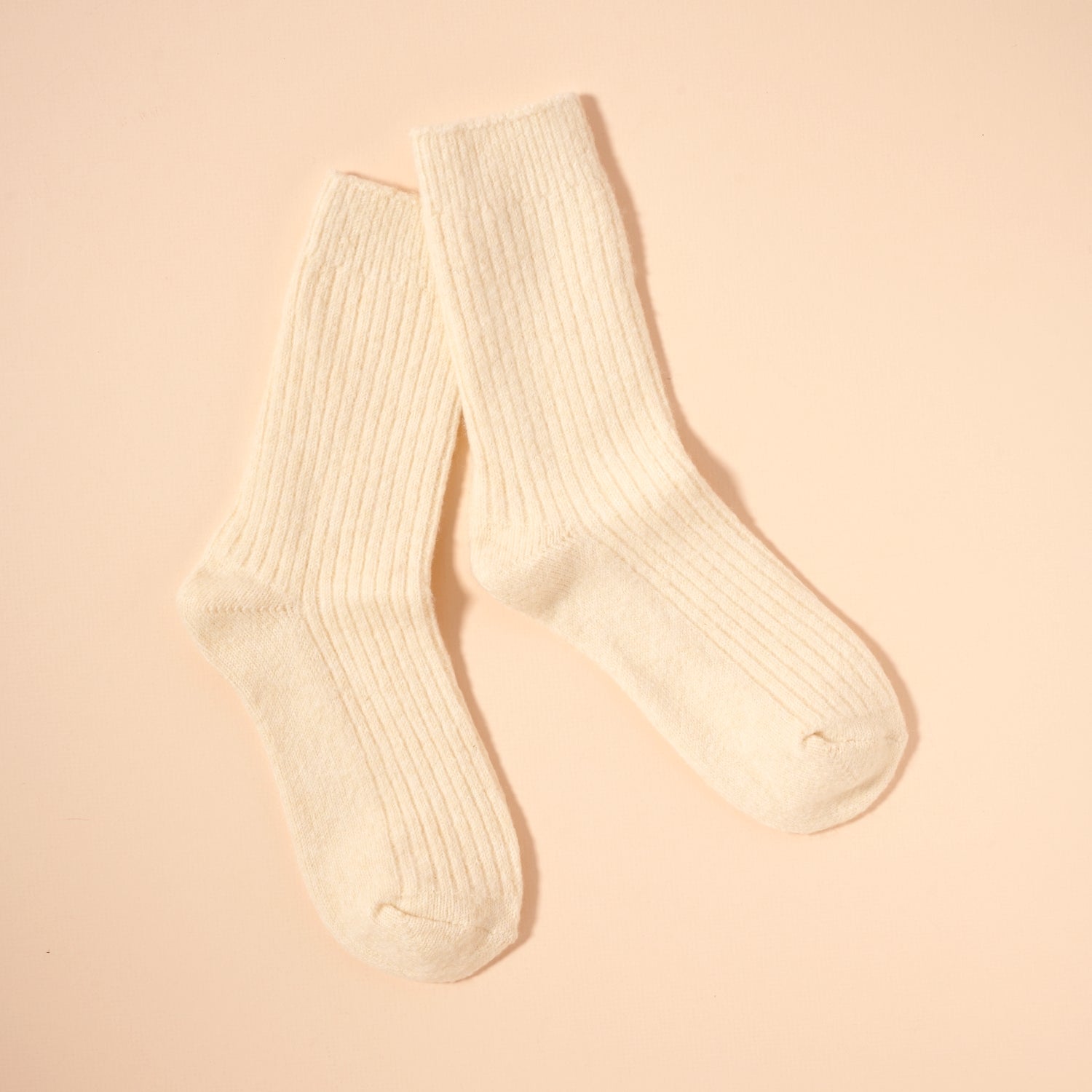 Ribbed Knit Crew Socks – 4 Neutrals