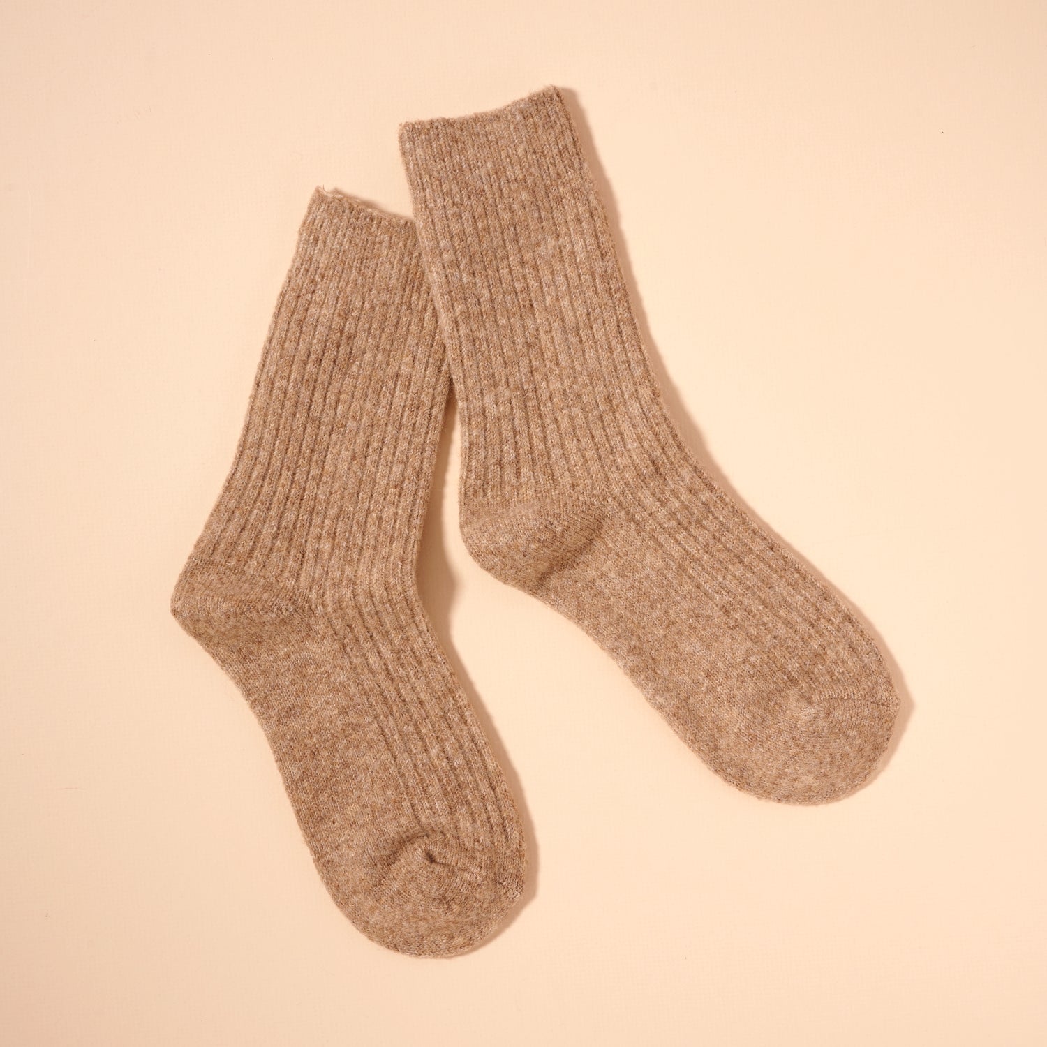 Ribbed Knit Crew Socks – 4 Neutrals
