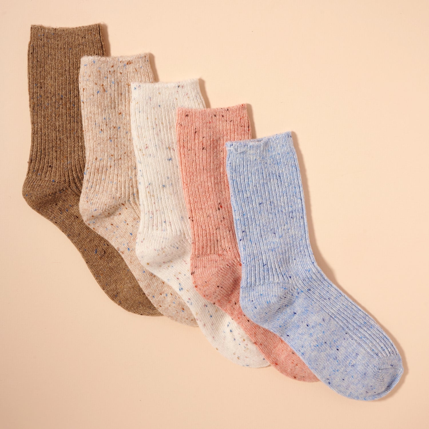 Ribbed Crew Socks