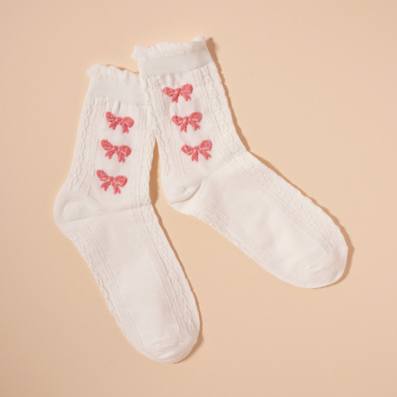 Chic Bow Mid-Calf Socks – Assorted 3-Pack