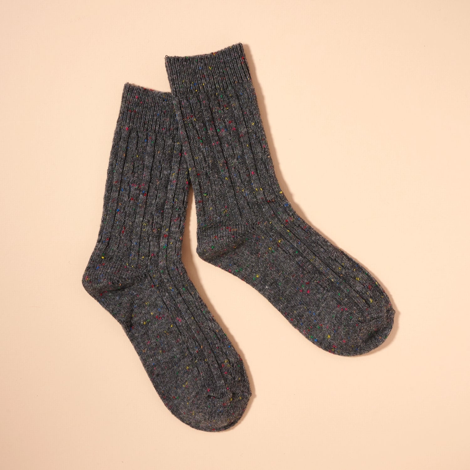 Cable Knit Speckled Crew Socks – Assorted Colors