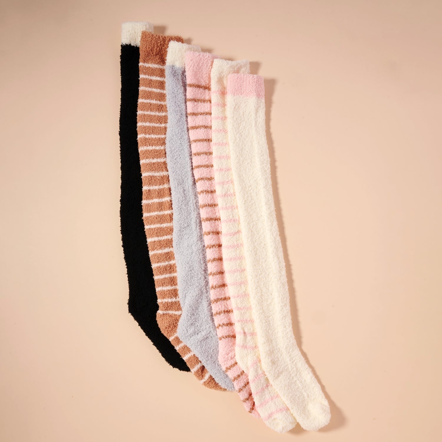 fuzzy over-the-knee socks