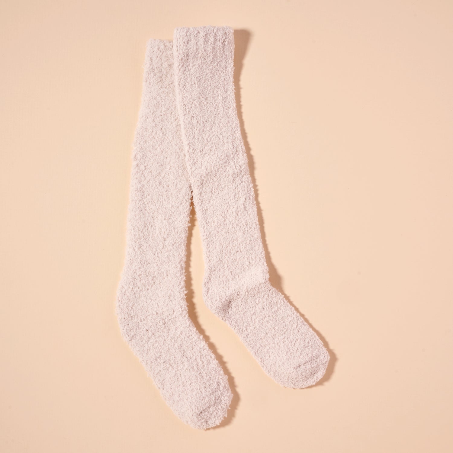 Solid Fuzzy Over-the-Knee Socks – Soft Colors