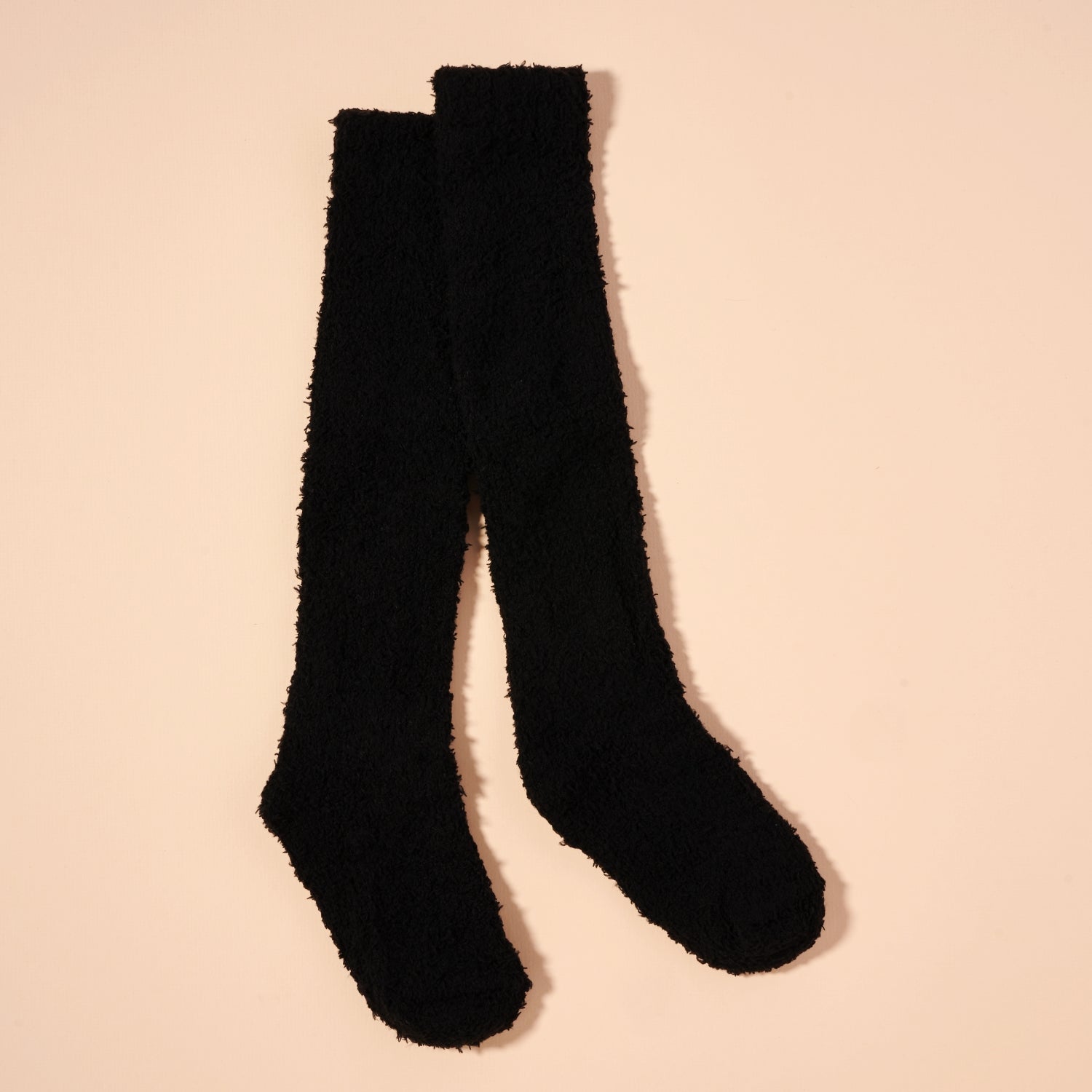 Solid Fuzzy Over-the-Knee Socks – Soft Colors