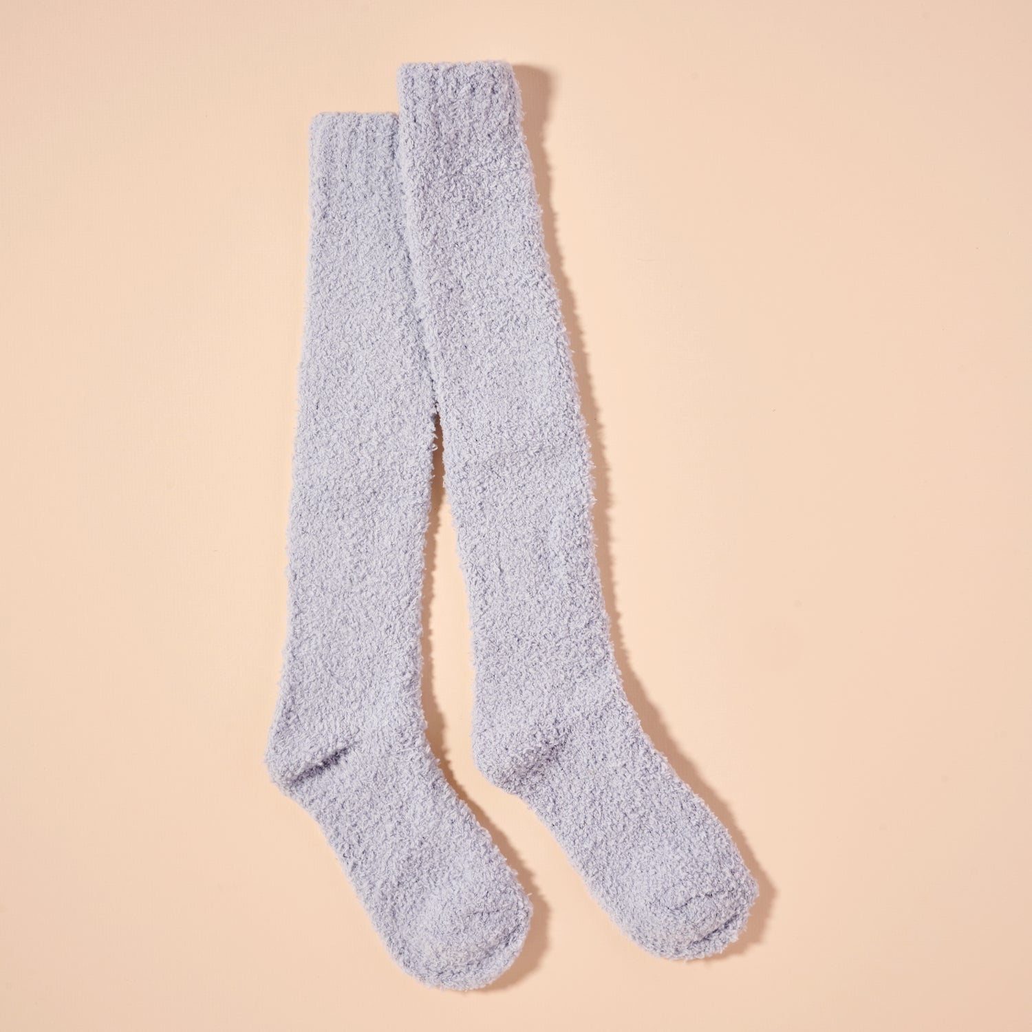 Solid Fuzzy Over-the-Knee Socks – Soft Colors