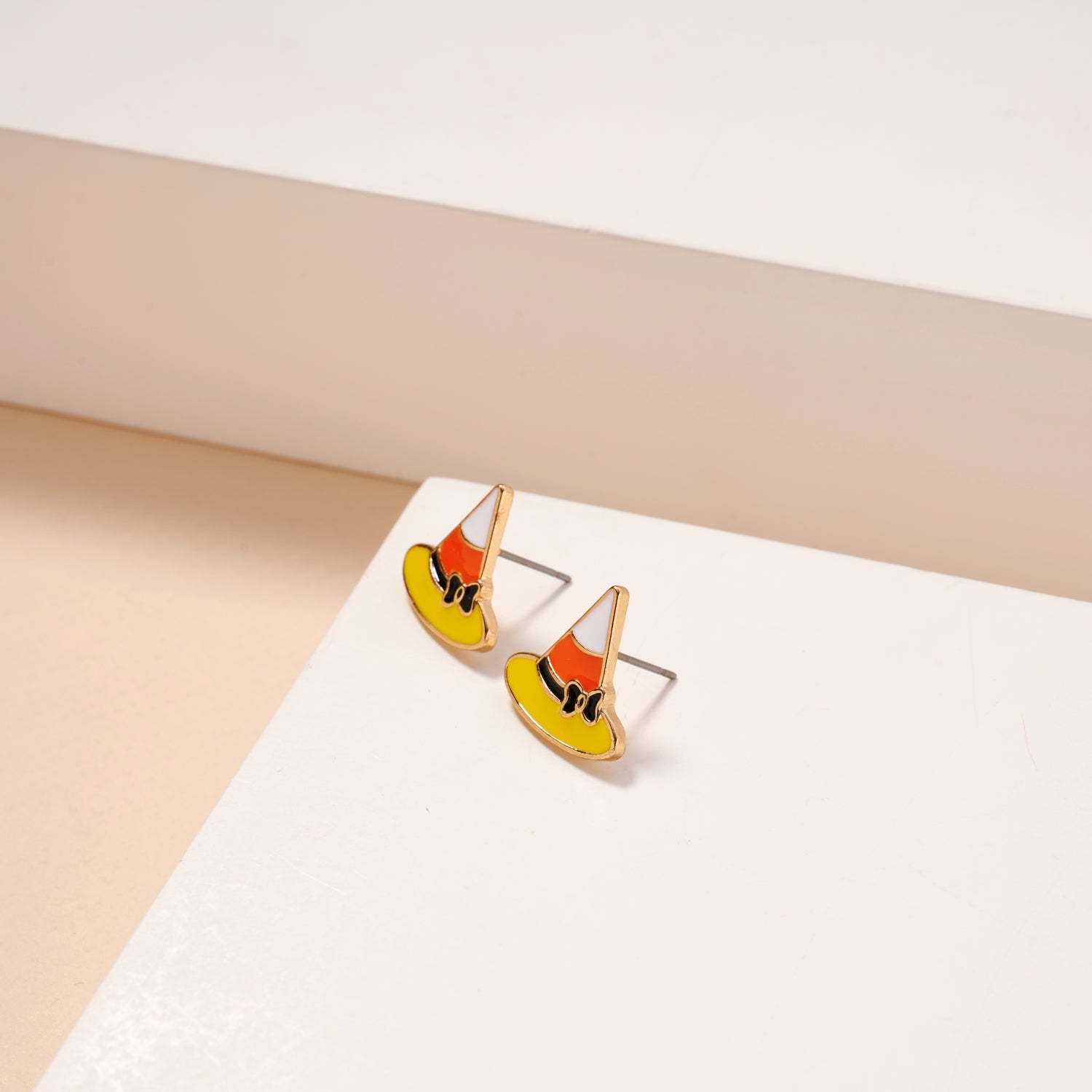 Enamel Halloween Hat Stud Earrings