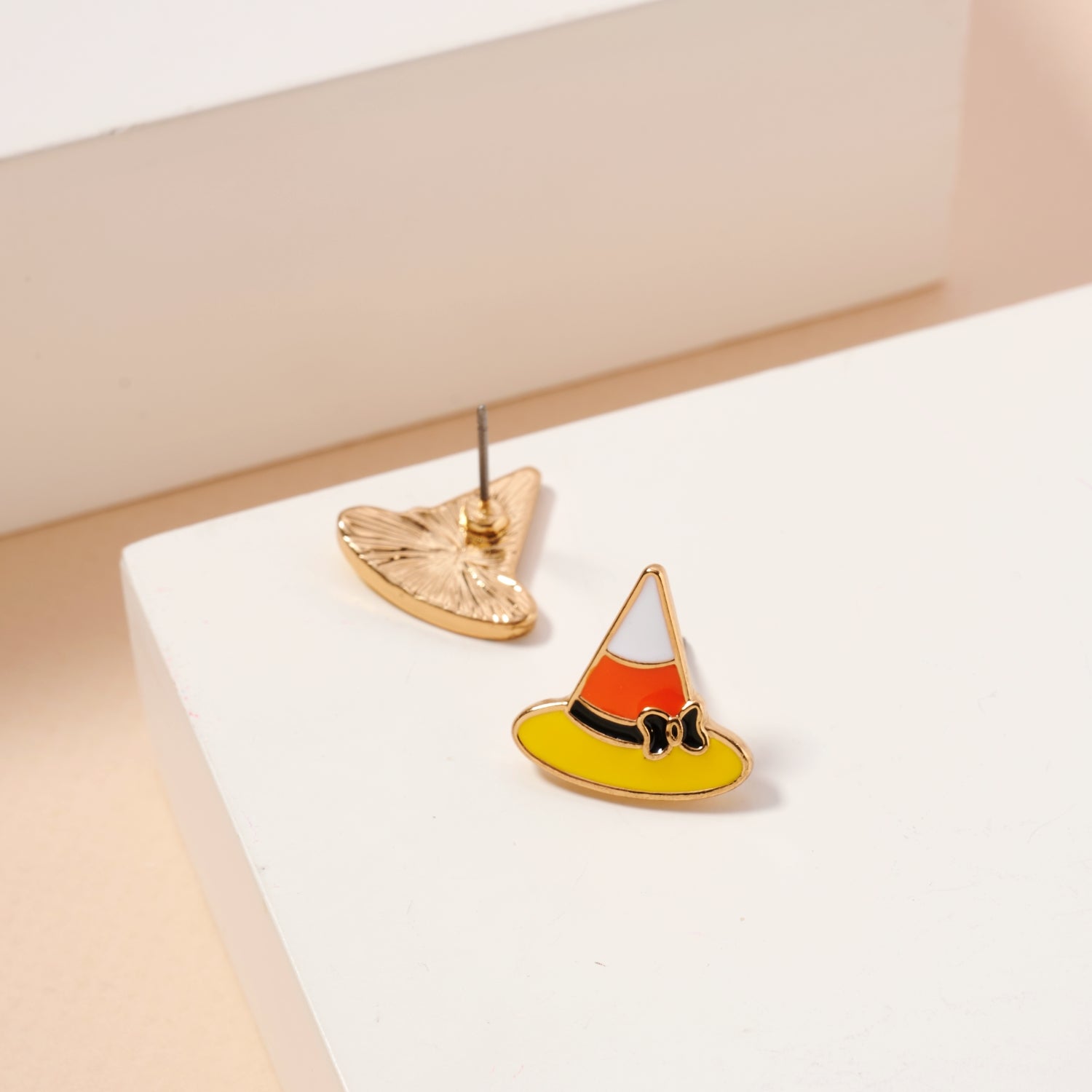 Enamel Halloween Hat Stud Earrings