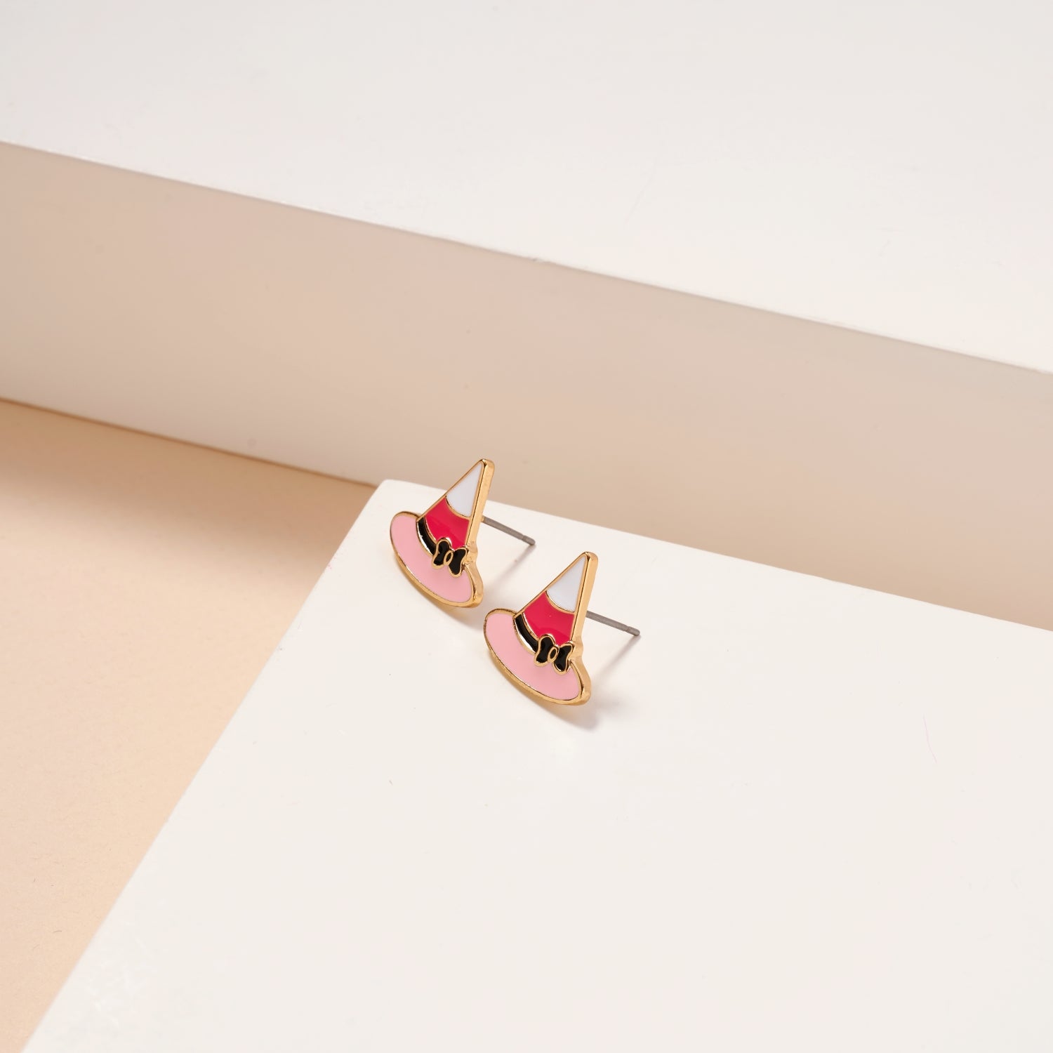 Enamel Halloween Hat Stud Earrings