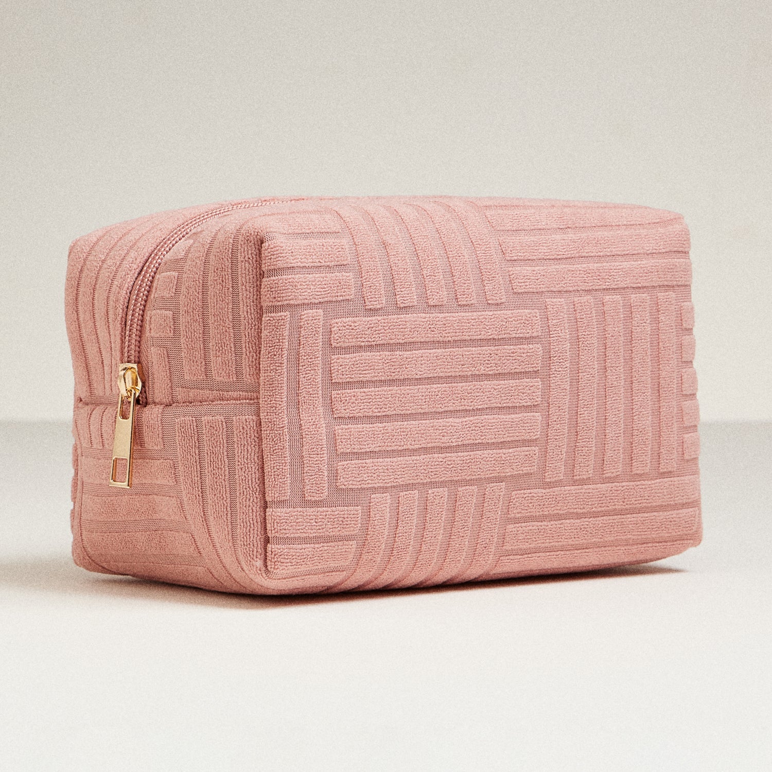 Luxe Terry fabric Travel Pouch -Medium