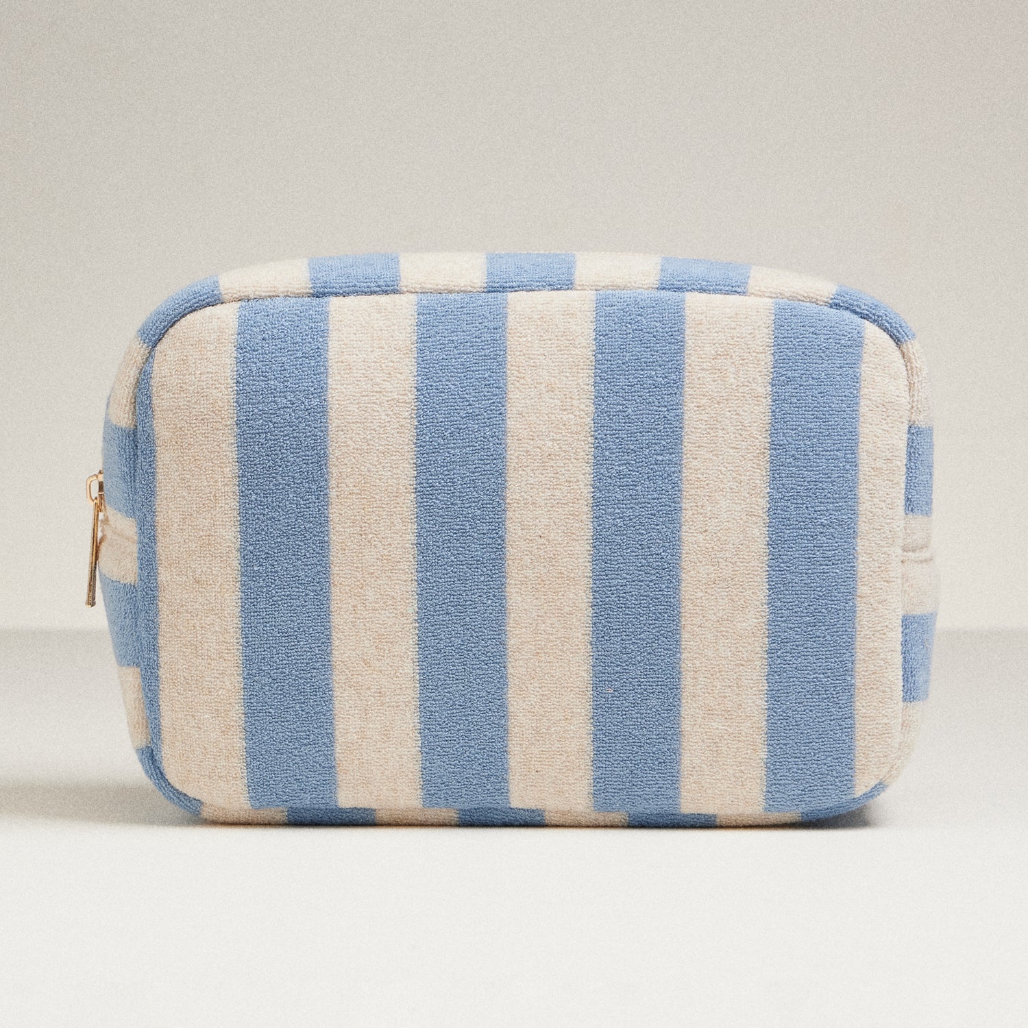 Striped Terry Fabric Travel Pouch
