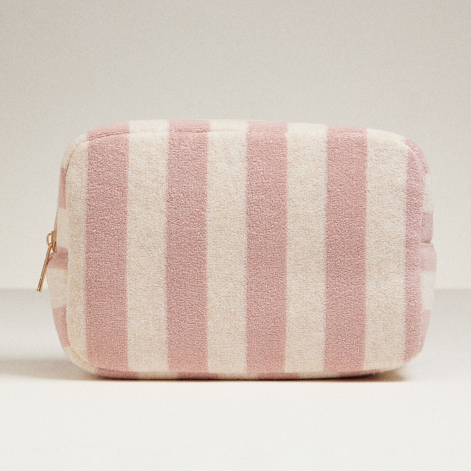 Striped Terry Fabric Travel Pouch