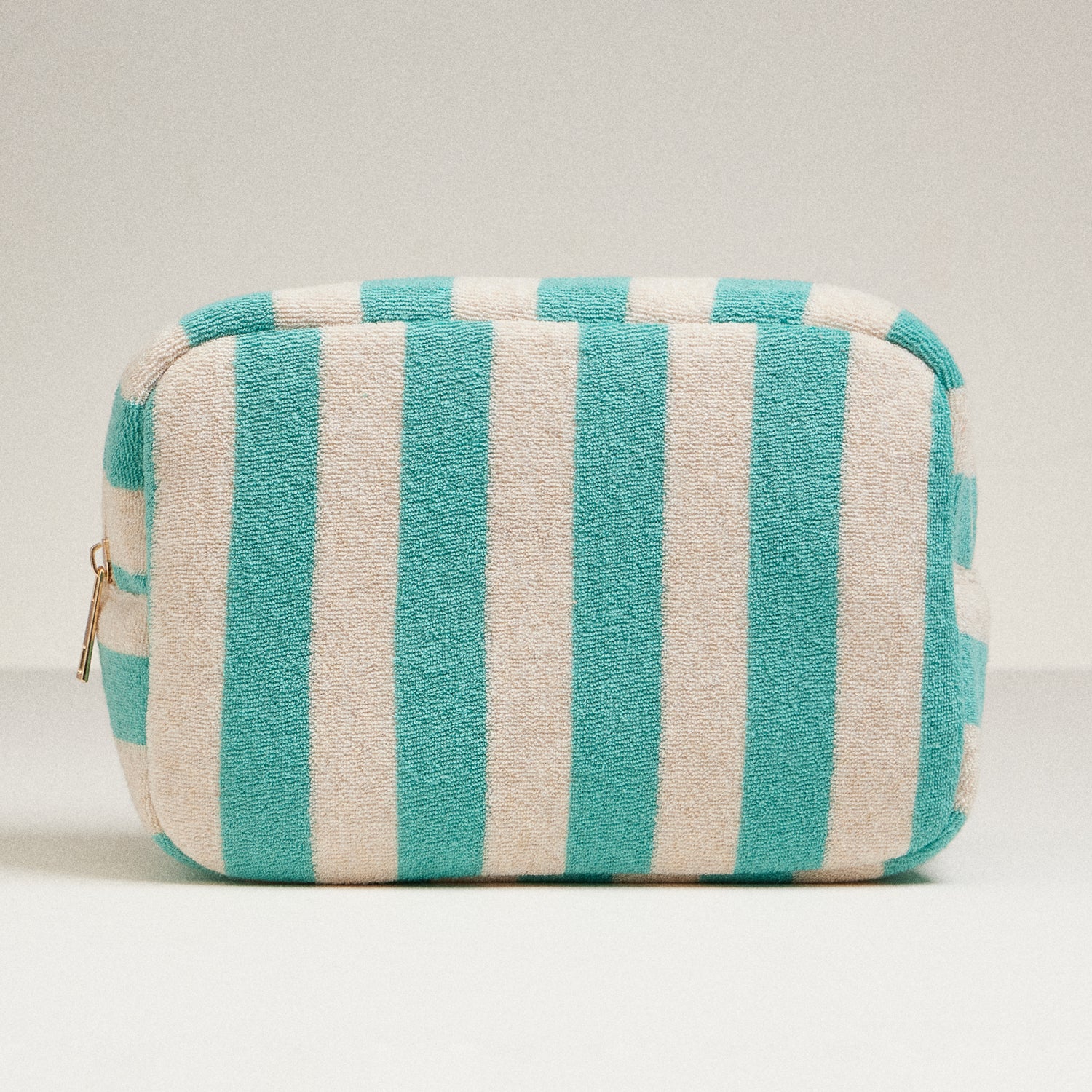 Striped Terry Fabric Travel Pouch